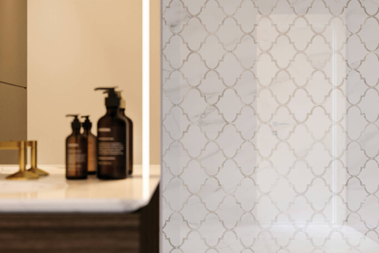 Ardor Infatuation Arabesque Polished Mosaic 3 | Clon Digital Tile Catalog