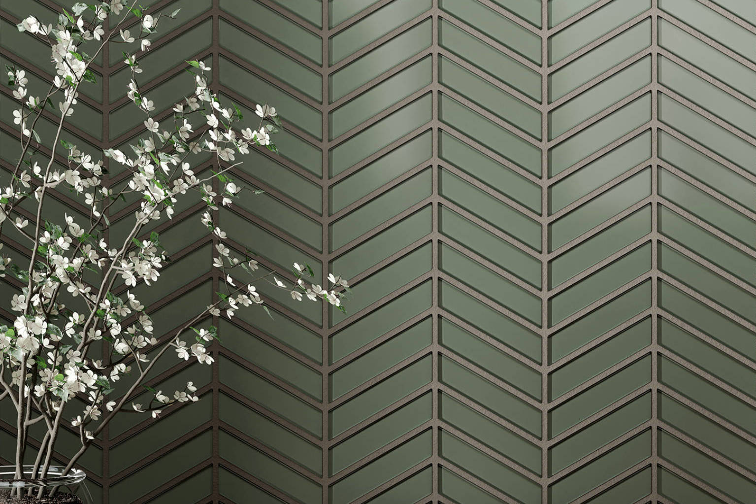 Bliss Element Smoke Chevron Mosaic | Clon Digital Tile Catalog