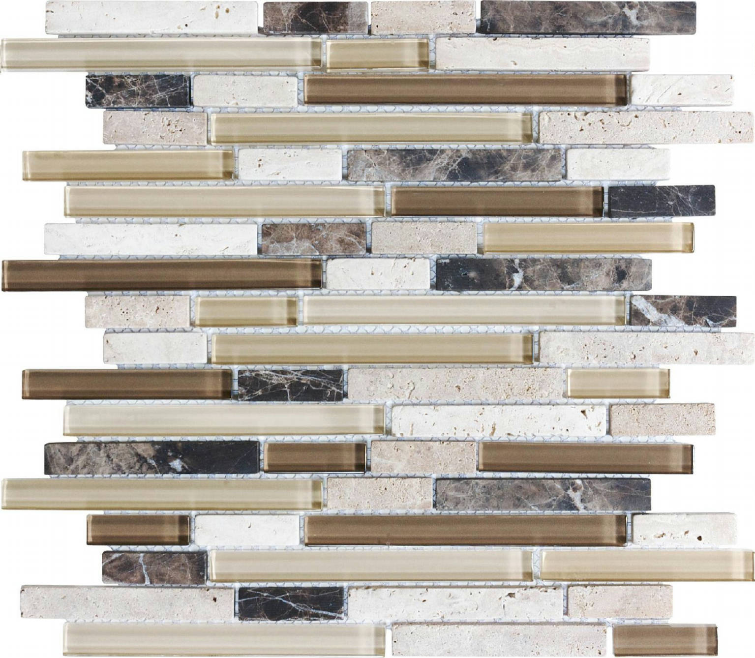 Linear Cappuccino Mosaic | Clon Digital Tile Catalog