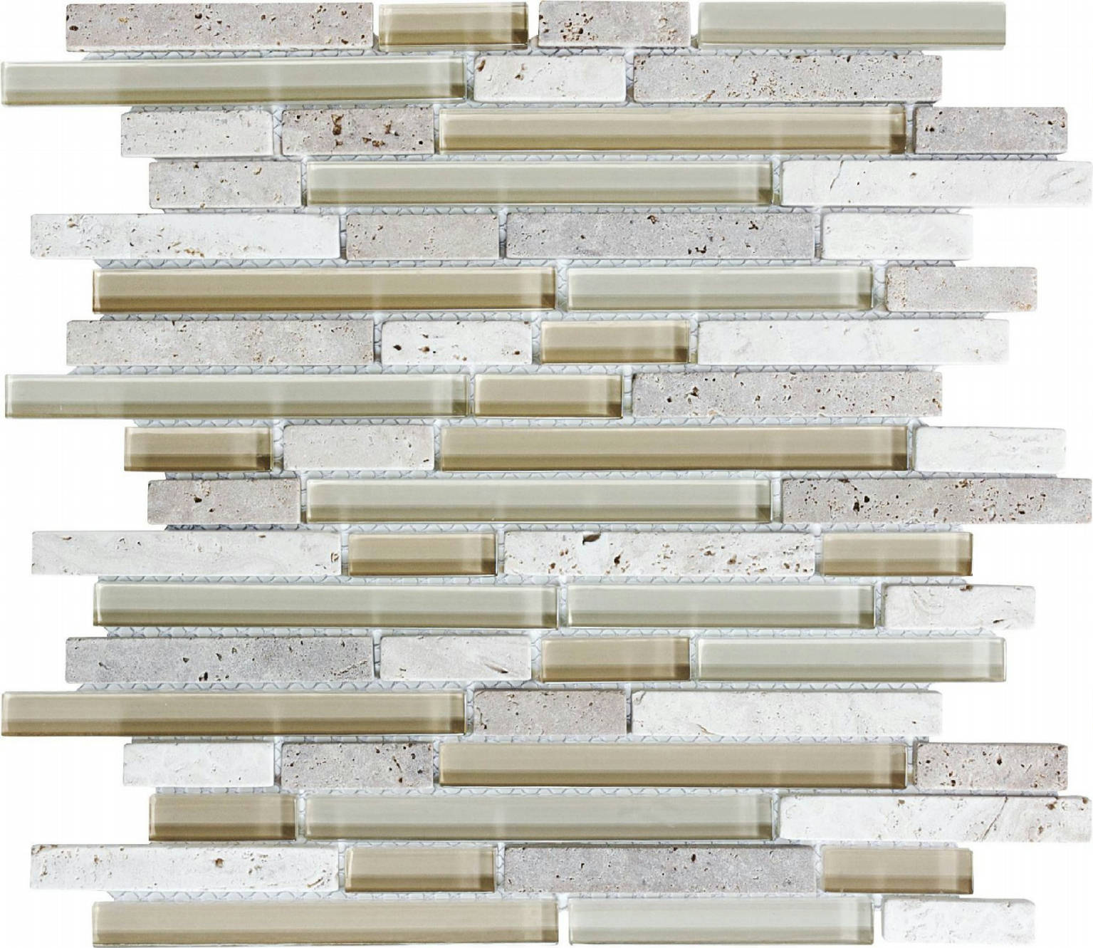 Linear Creme Brulee Mosaic | Clon Digital Tile Catalog