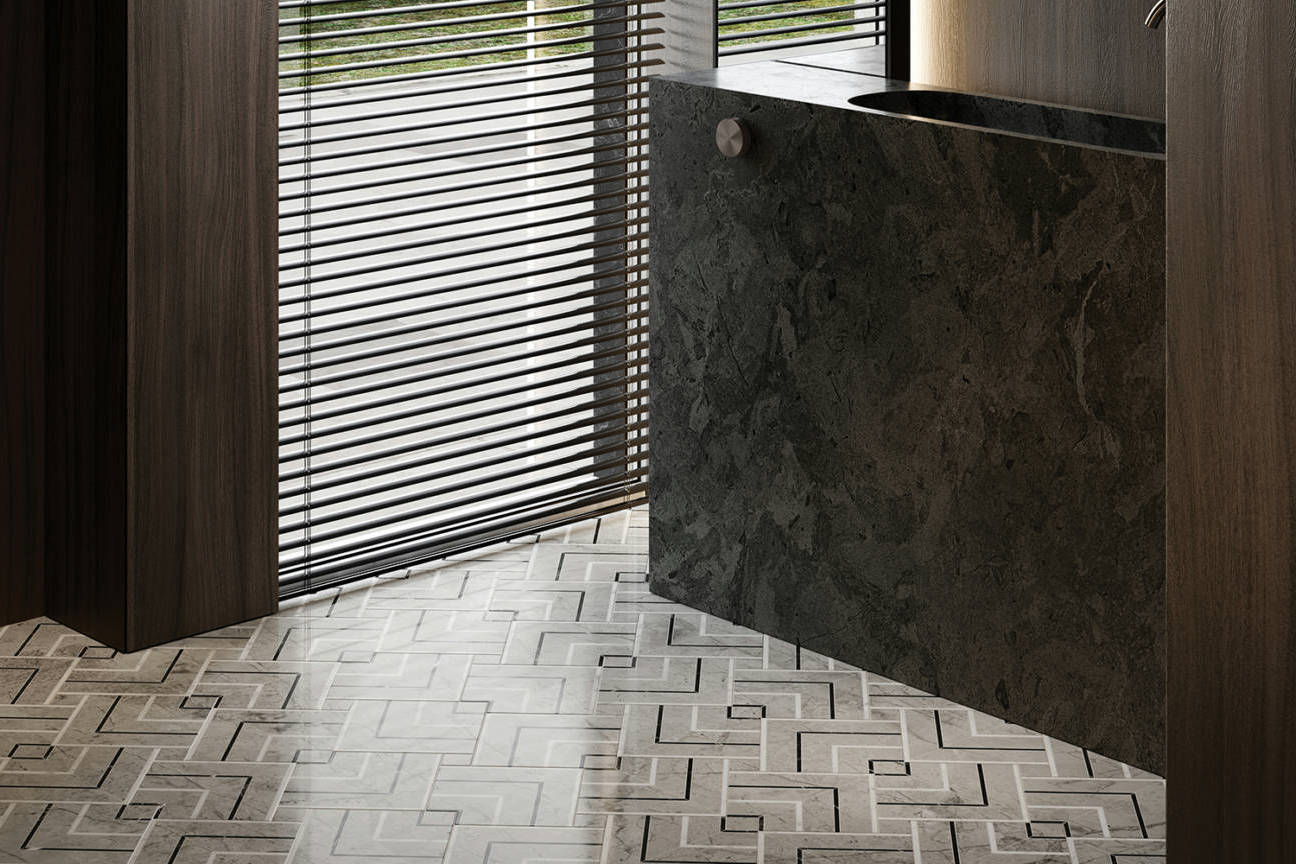 Luxury Roma Argento Picco Mosaic 2 | Clon Digital Tile Catalog
