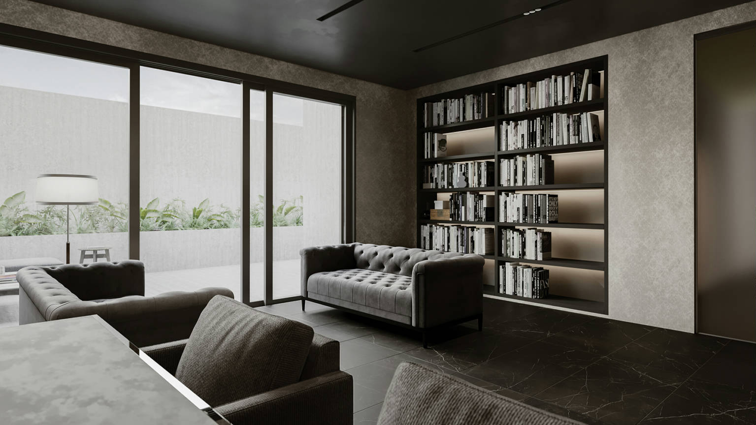 Luxury Tivoli Nero 24x48 2 | Clon Digital Tile Catalog