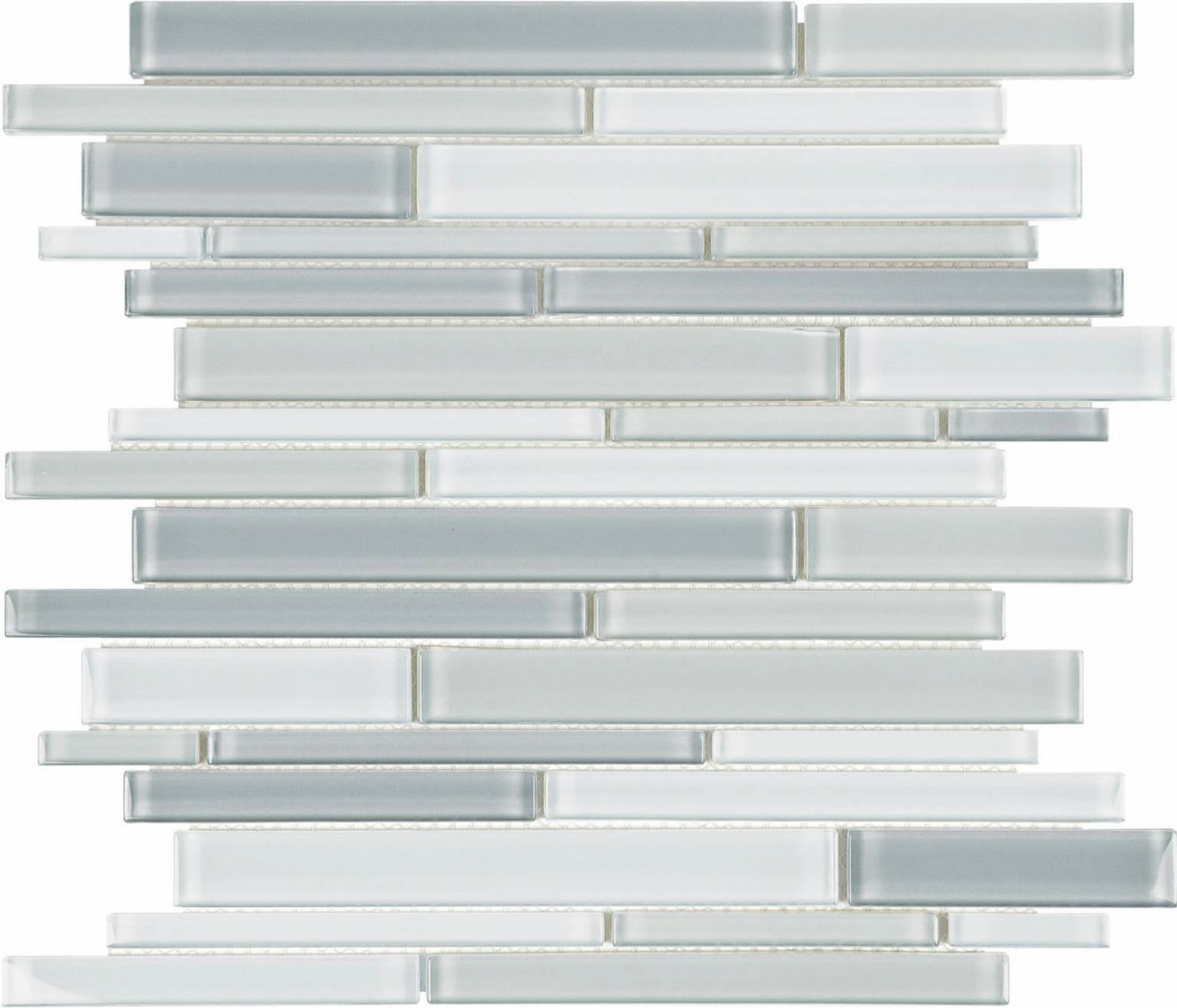 Shades Of Grey Blend Random Strip Mosaic | Clon Digital Tile Catalog