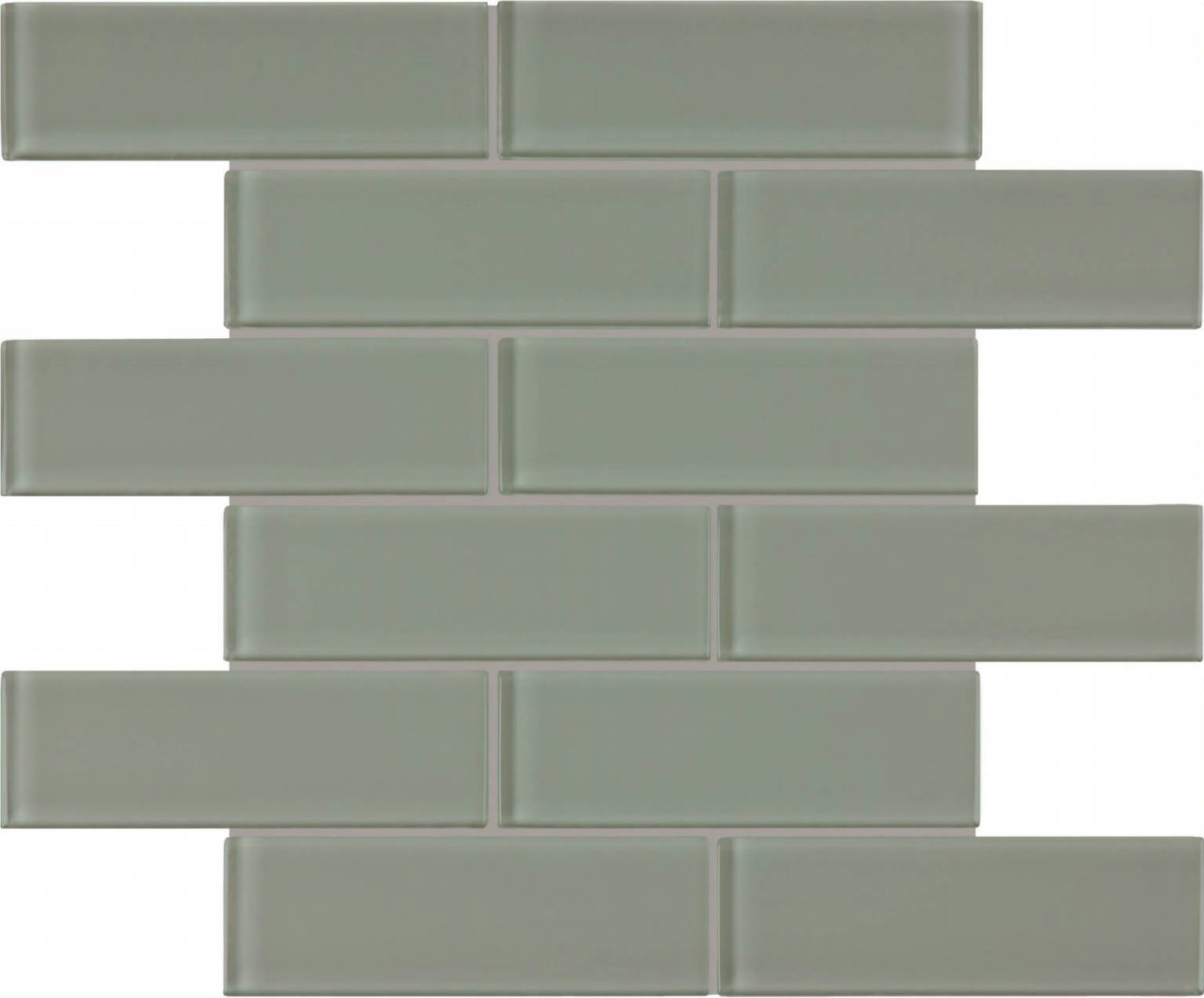 Smoke 2X6 Brick Mosaic | Clon Digital Tile Catalog