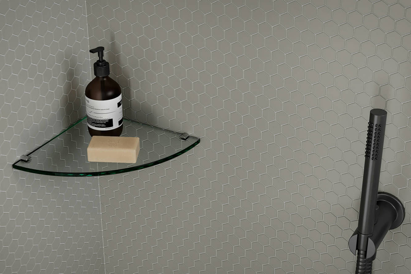 Traditions Taupe Matte 1in Hex Mosaic | Clon Digital Tile Catalog