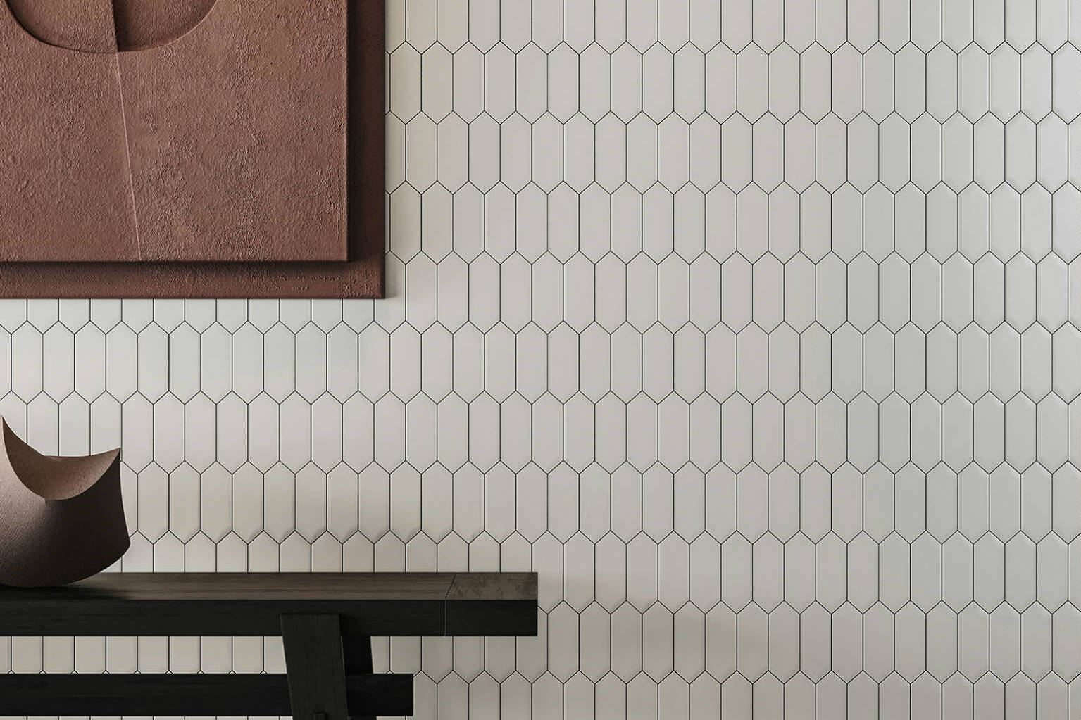 Traditions Vintage Grey Matte 2x5 Picket Mosaic 2 | Clon Digital Tile Catalog