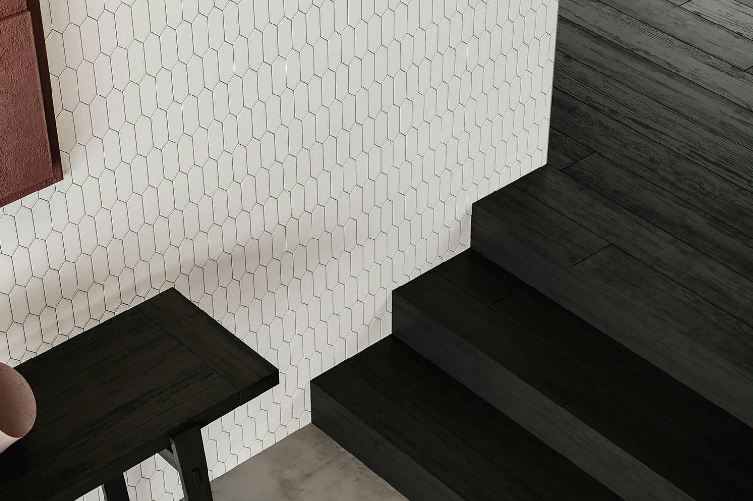 Traditions Vintage Grey Matte 2x5 Picket Mosaic 3 | Clon Digital Tile Catalog