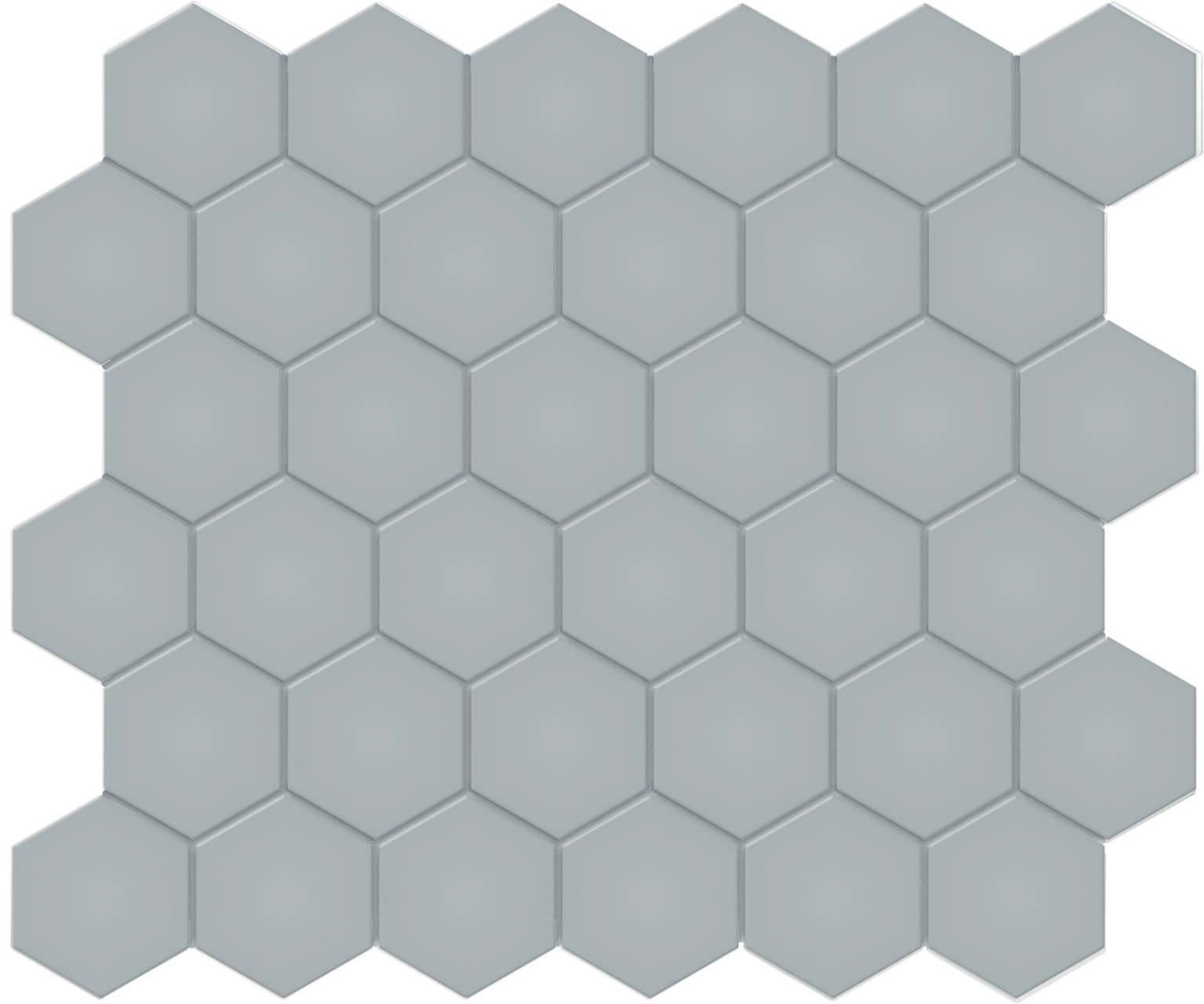 2" Cloud Blue Matte Hex Mosaic | Clon Digital Tile Catalog