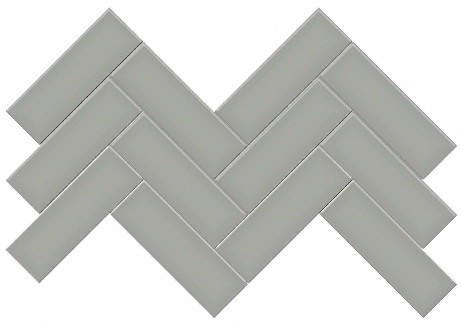 2x6 Taupe Glossy Herringbone Mosaic | Clon Digital Tile Catalog