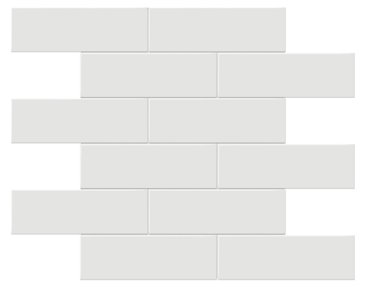 2x6 Vintage Grey Matte Brick Mosaic | Clon Digital Tile Catalog