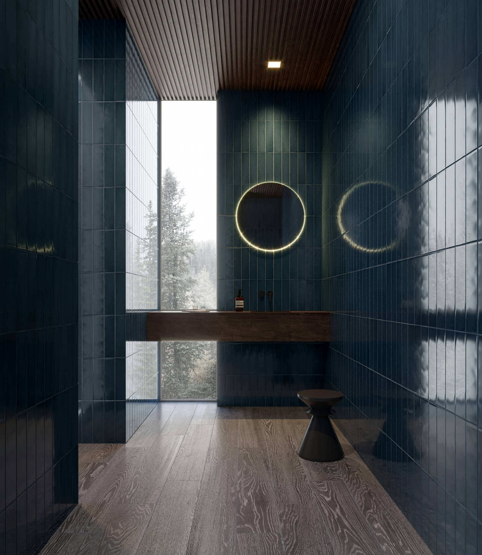 3x12W Azure Ink Glossy | Clon Digital Tile Catalog