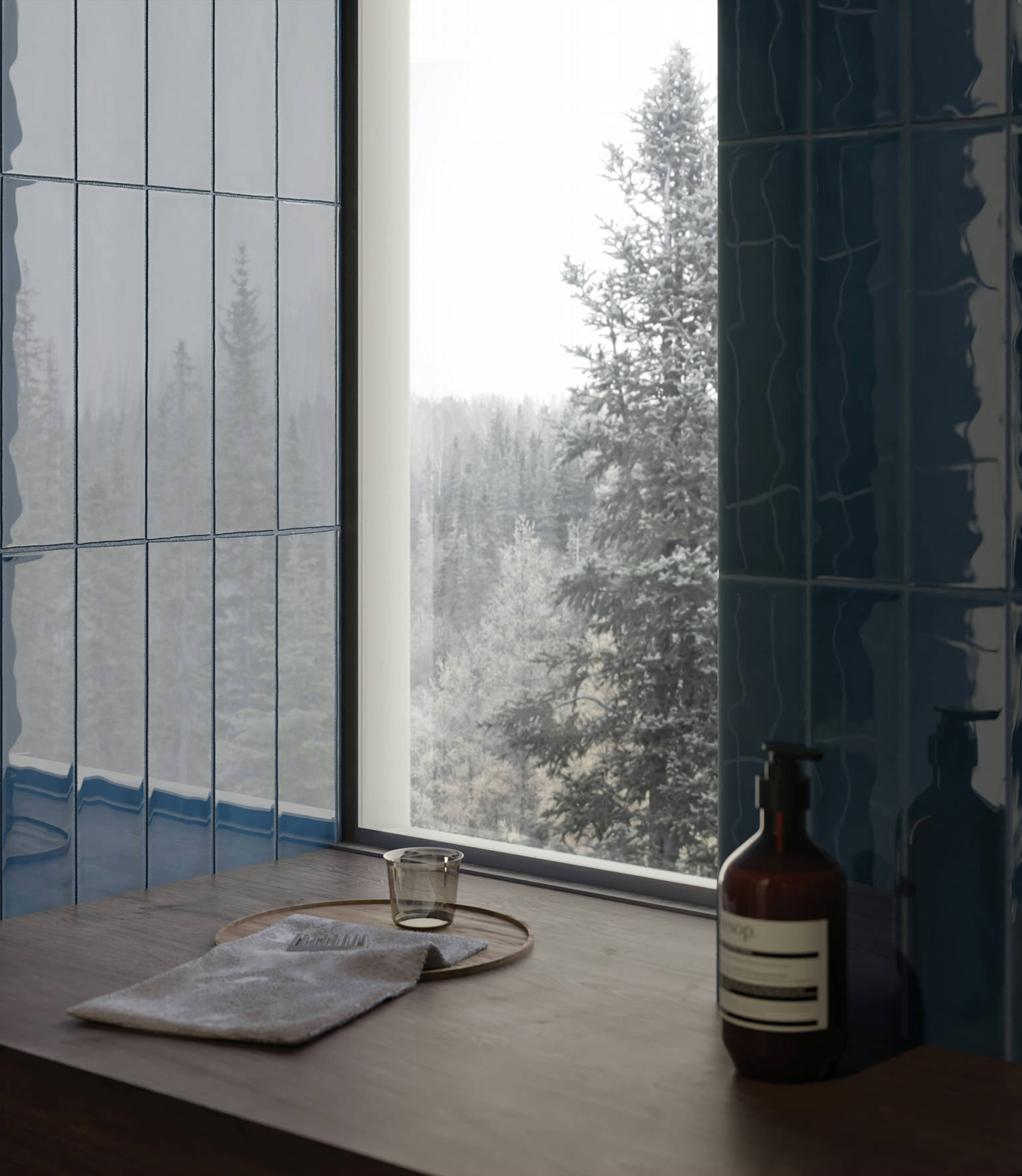 3x12W Azure Ink Glossy | Clon Digital Tile Catalog