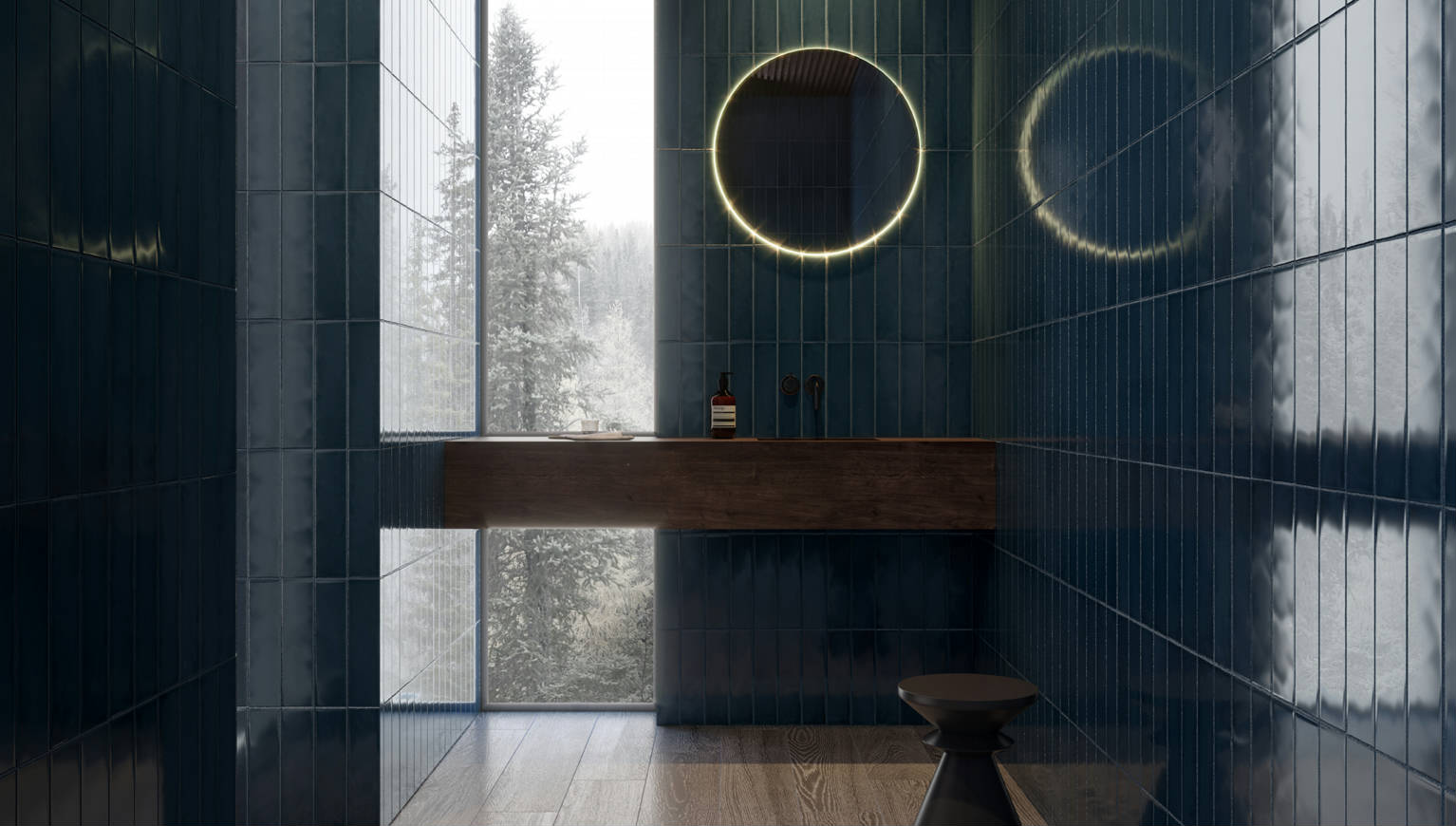 3x12W Azure Ink Glossy | Clon Digital Tile Catalog