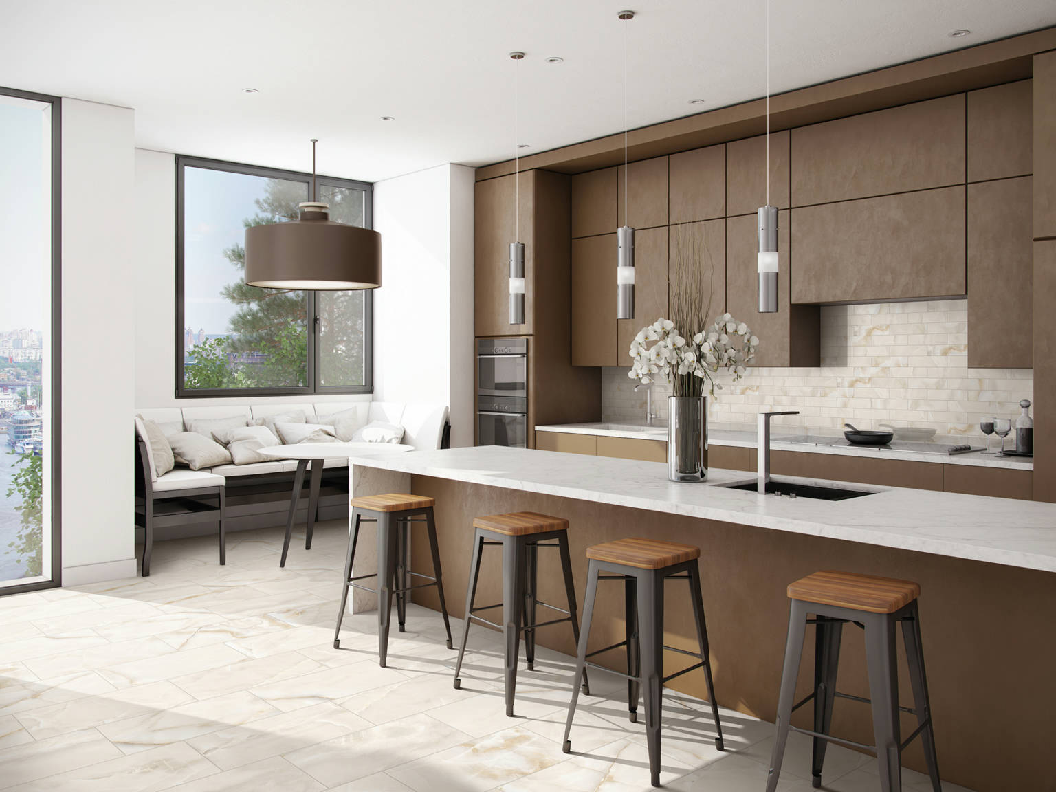 Intrigue Ivory Polished 3x12 | Clon Digital Tile Catalog