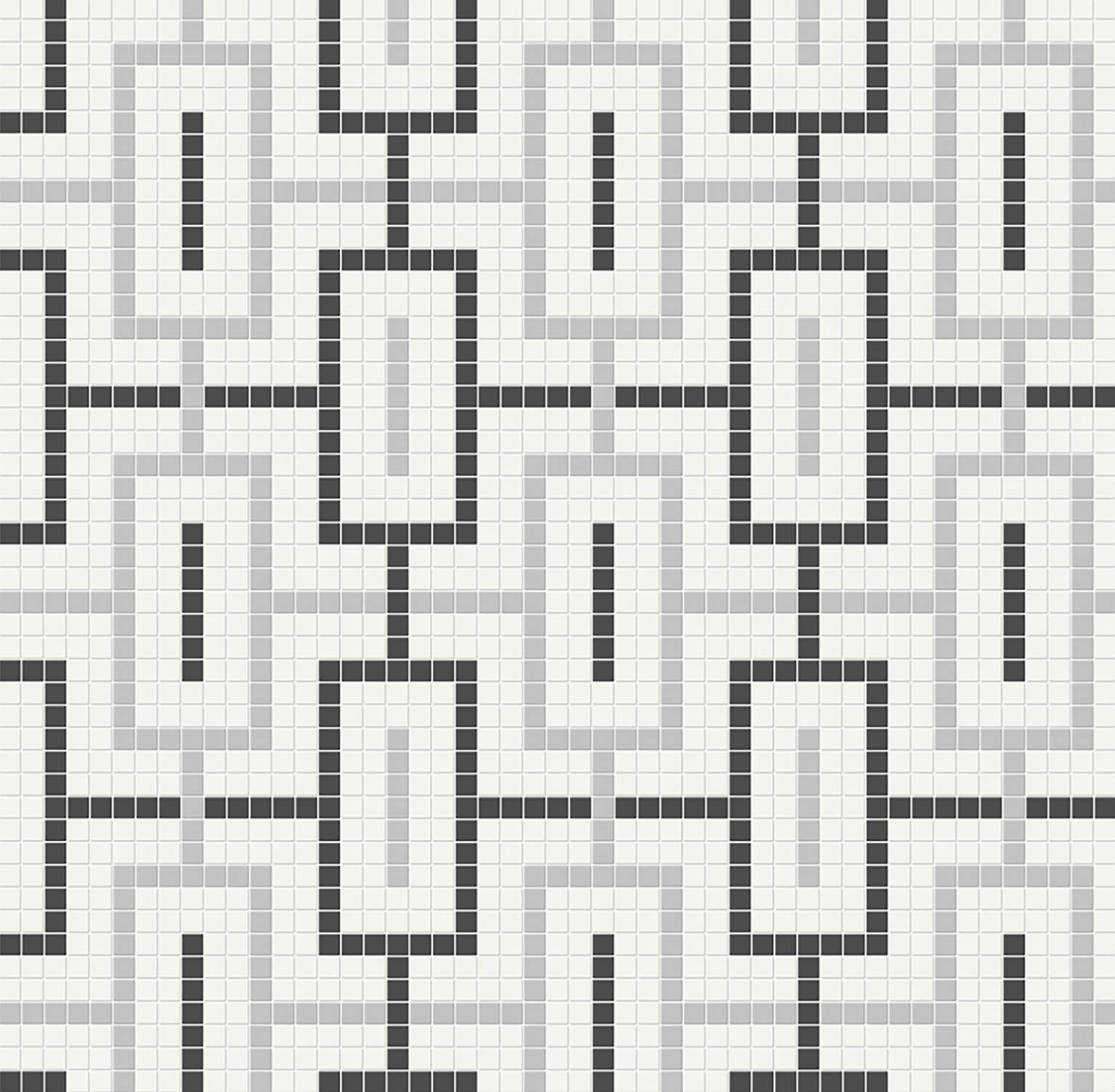 Midnight Blend Matte Chain Pattern Mosaic | Clon Digital Tile Catalog