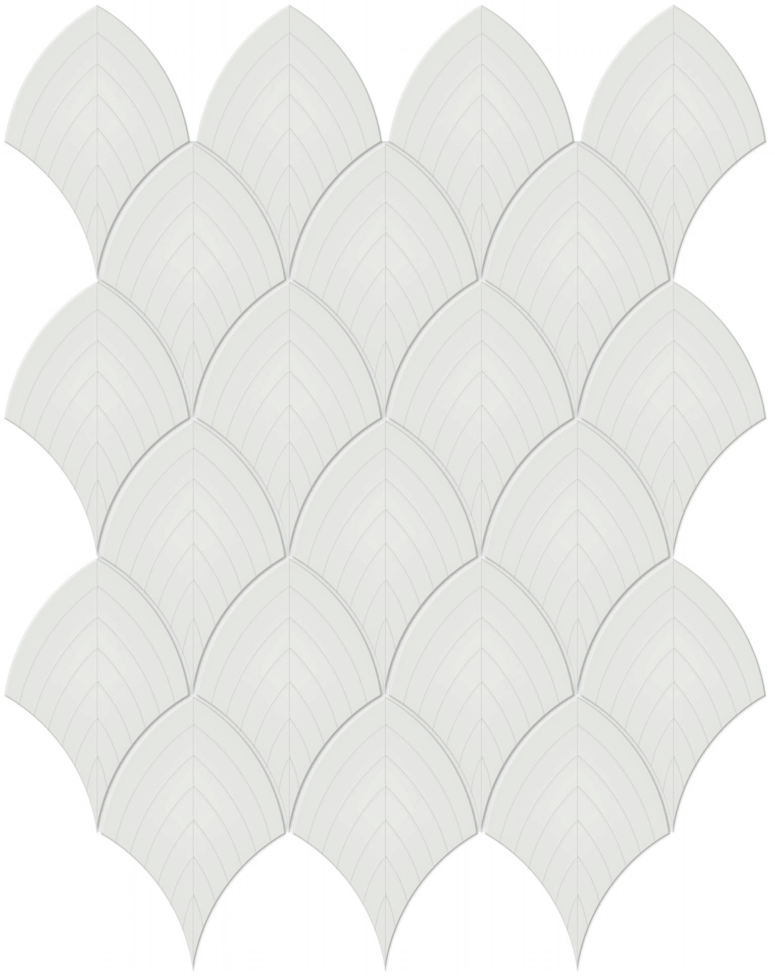 Vintage Grey Glossy Scallop Mosaic | Clon Digital Tile Catalog