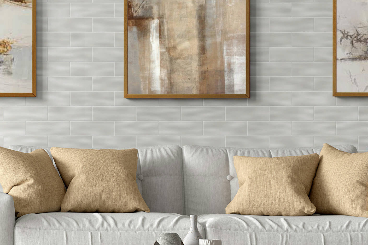 Matte Flint Brickwork Mosaic | Clon Digital Tile Catalog