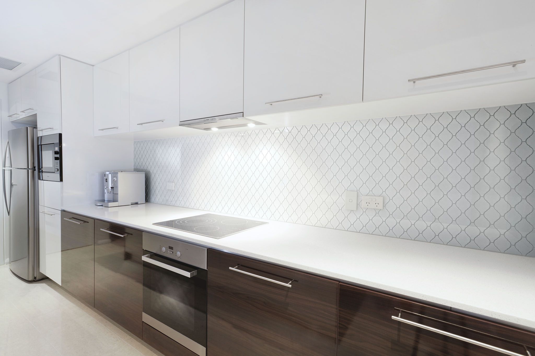 White Glossy Arabesque Mosaic | Clon Digital Tile Catalog