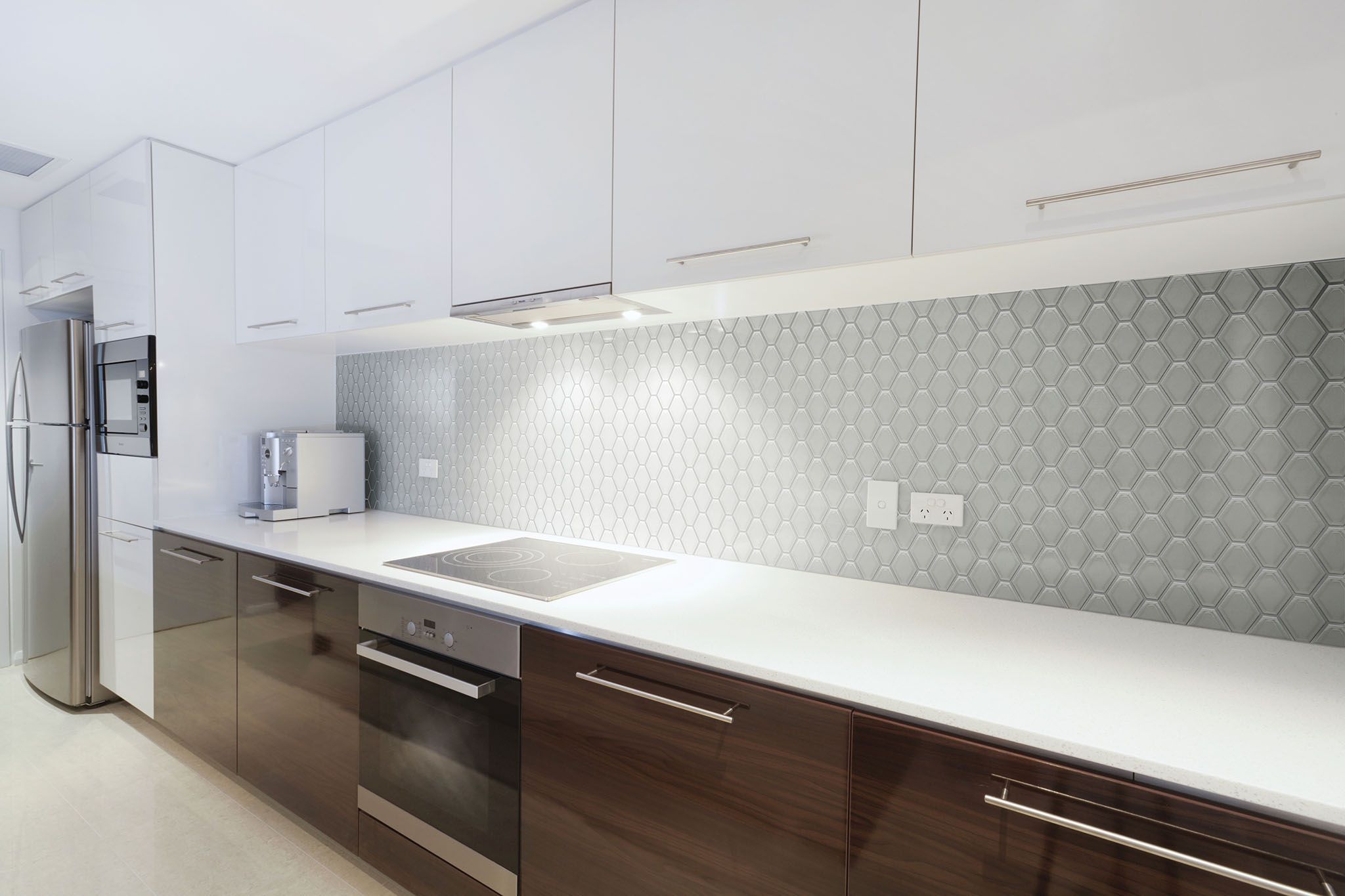 White Glossy Scallop Mosaic | Clon Digital Tile Catalog