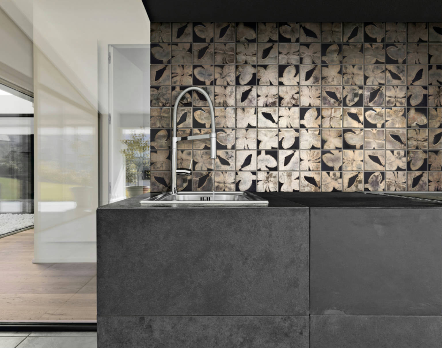 3"X3" Flowers Glazed Ceramic | Clon Digital Tile Catalog