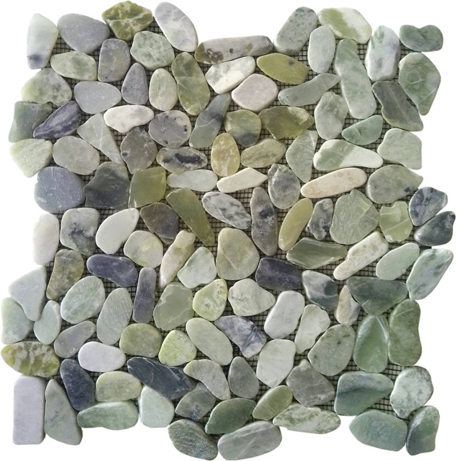 Crystal Green Semi-Precious Stone Interlocking Mosaic | Clon Digital Tile Catalog