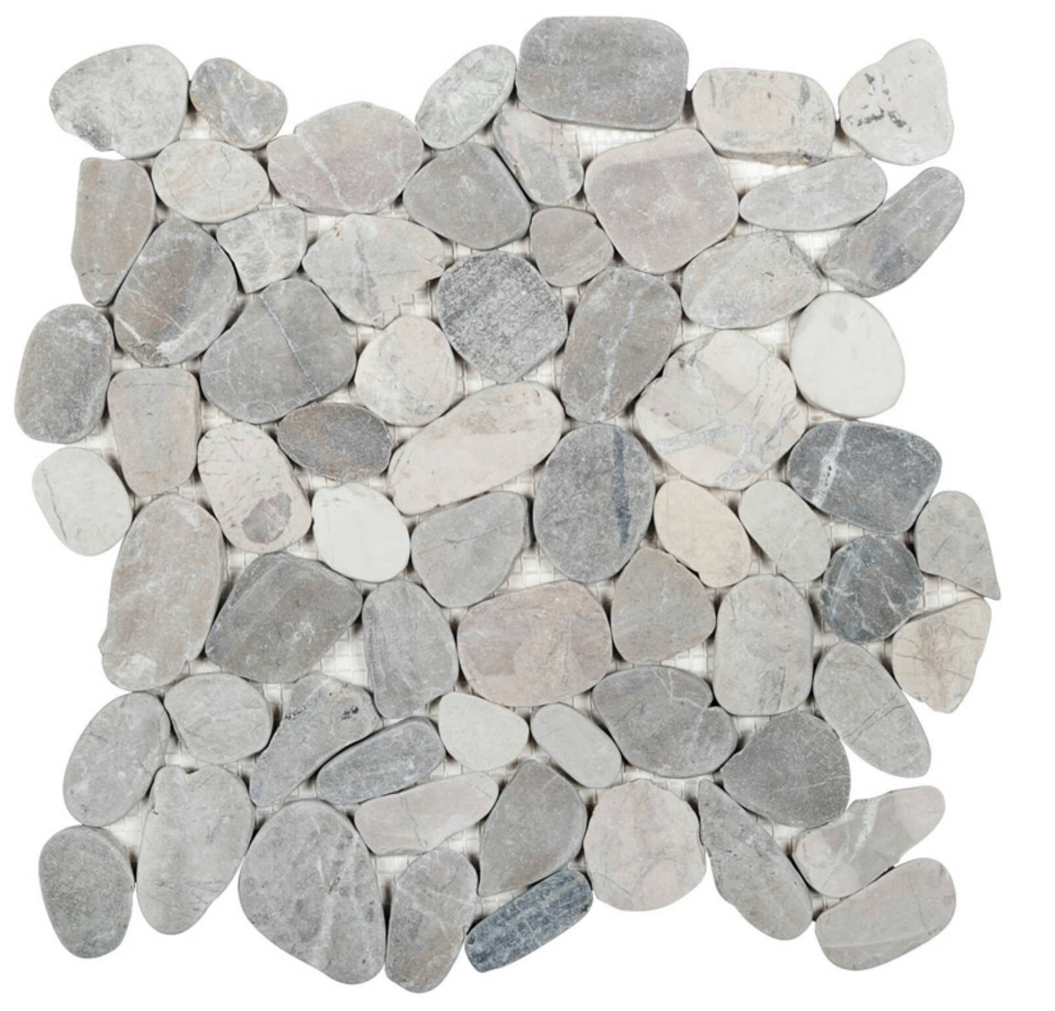 Grey Pebble Sliced Mosaic | Clon Digital Tile Catalog