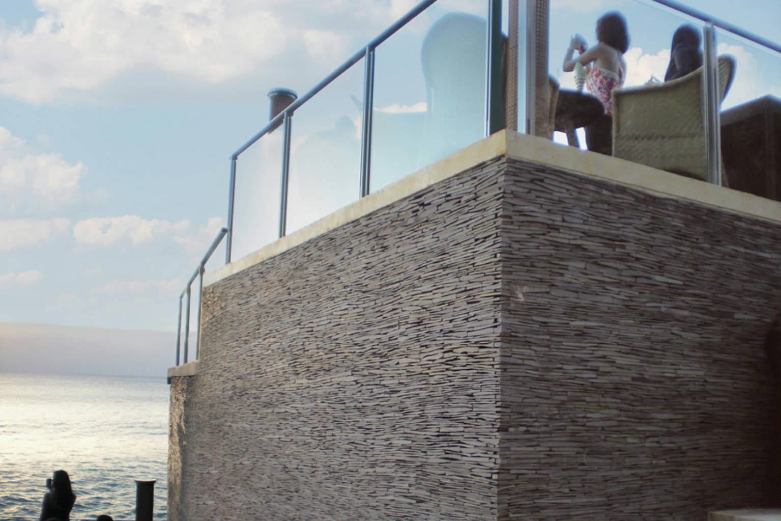 Grey Sliced Slate Interlocking Mosaic | Clon Digital Tile Catalog