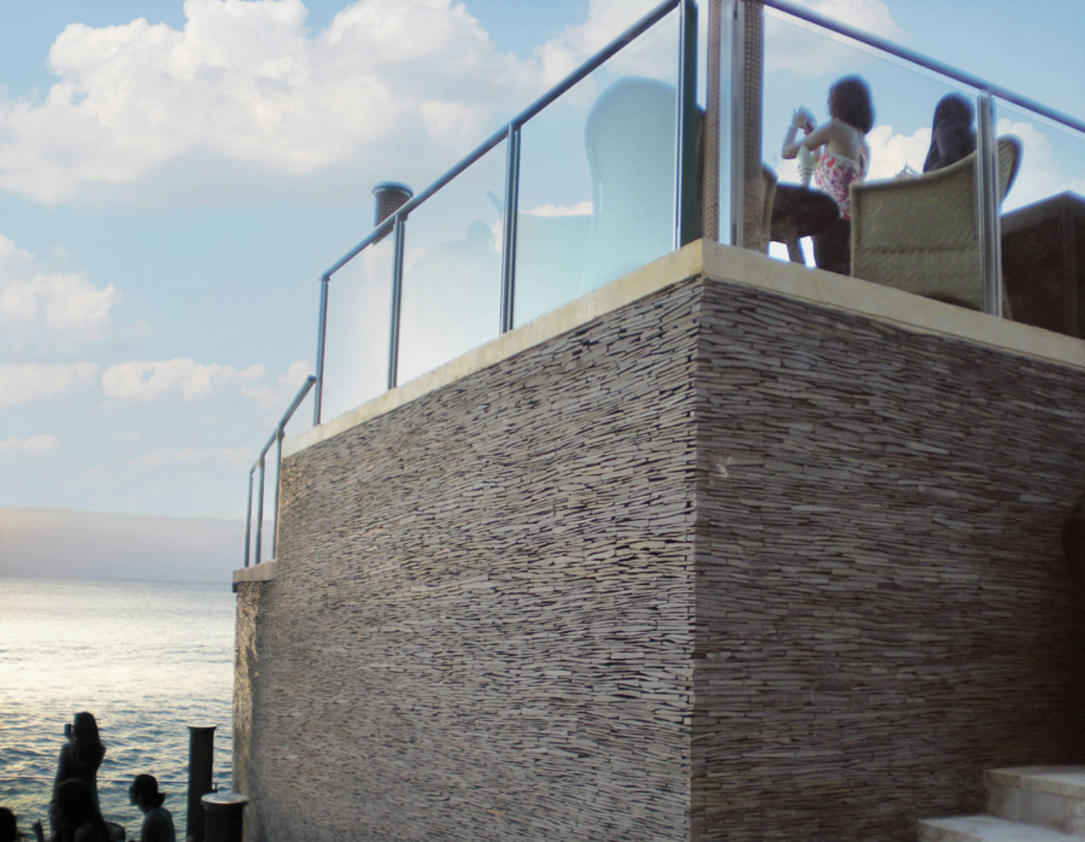 Grey Sliced Slate Interlocking Mosaic | Clon Digital Tile Catalog