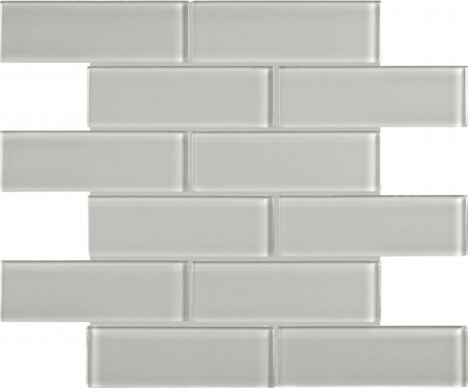 Mist 2X6 Brick Mosaic | Clon Digital Tile Catalog
