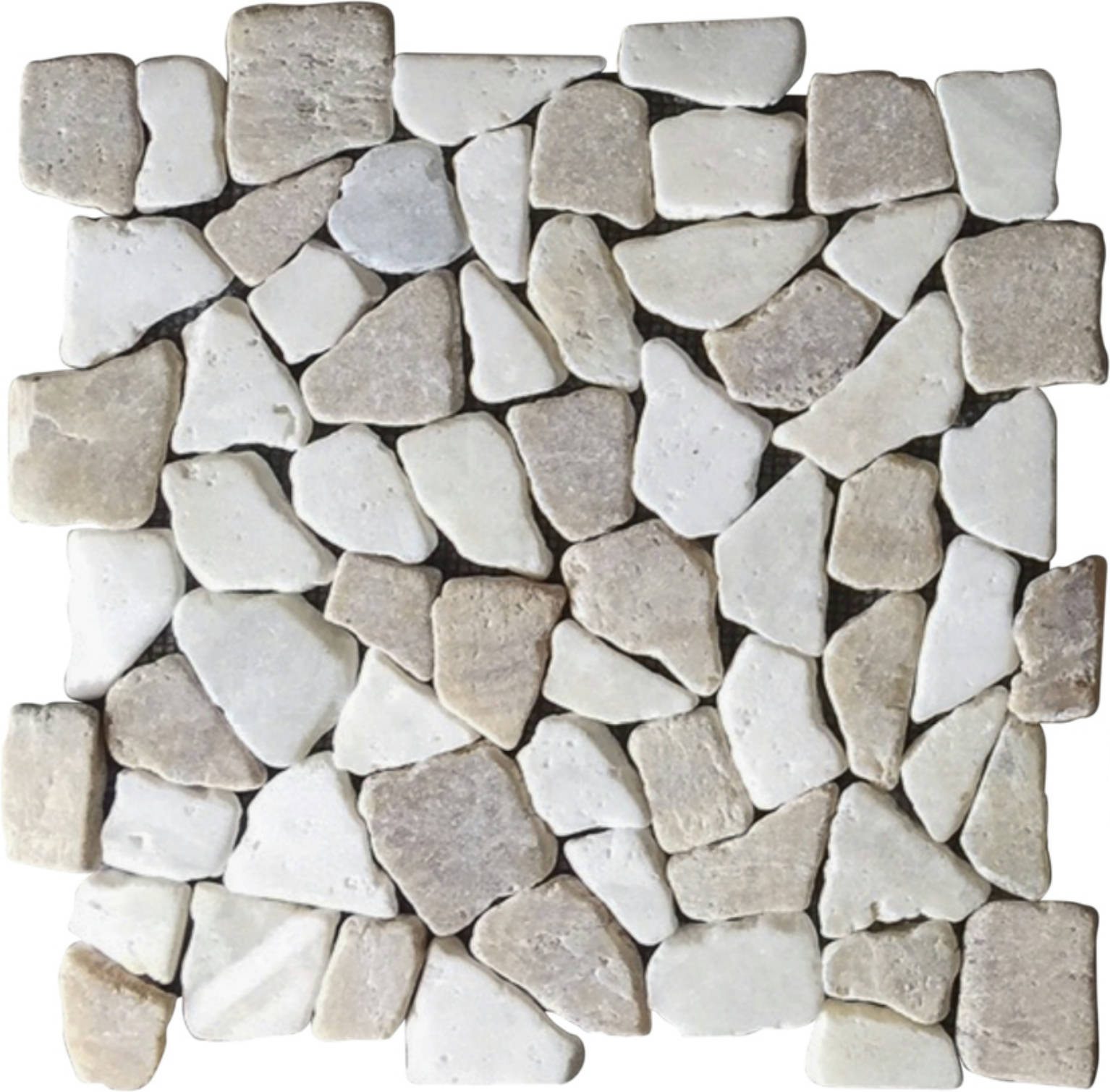 Onyx White Mini Opus Interlocking Mosaic | Clon Digital Tile Catalog