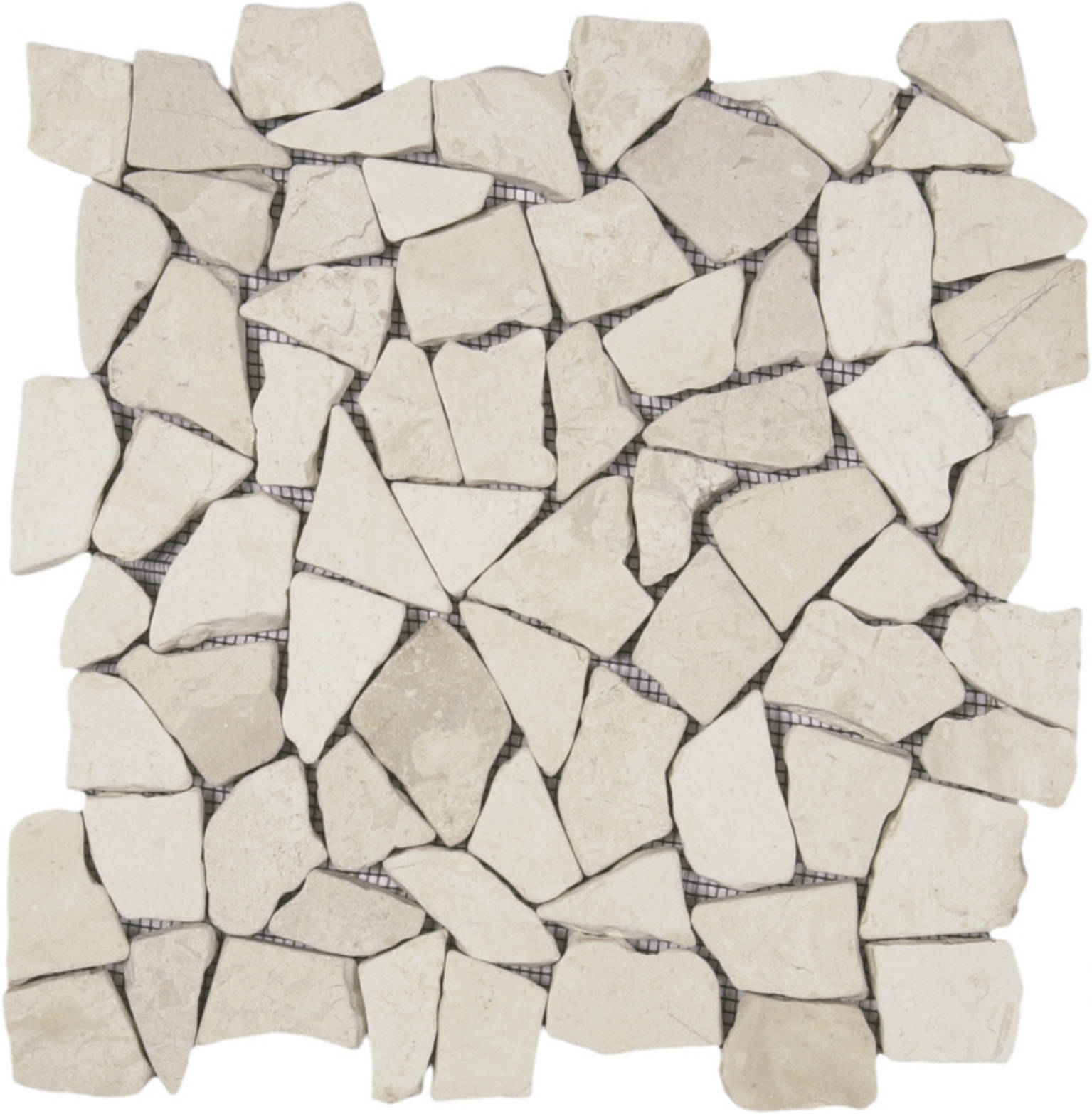White Mini Opus Interlocking Mosaic Sheet | Clon Digital Tile Catalog