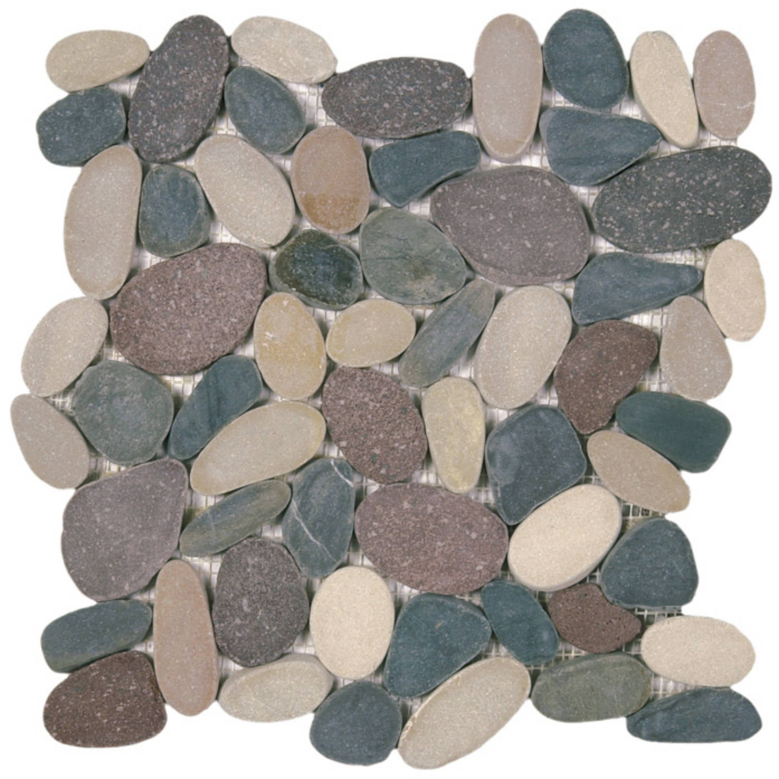 Color Xl Sliced Matte Pebble Interlocking Mosaic | Clon Digital Tile Catalog