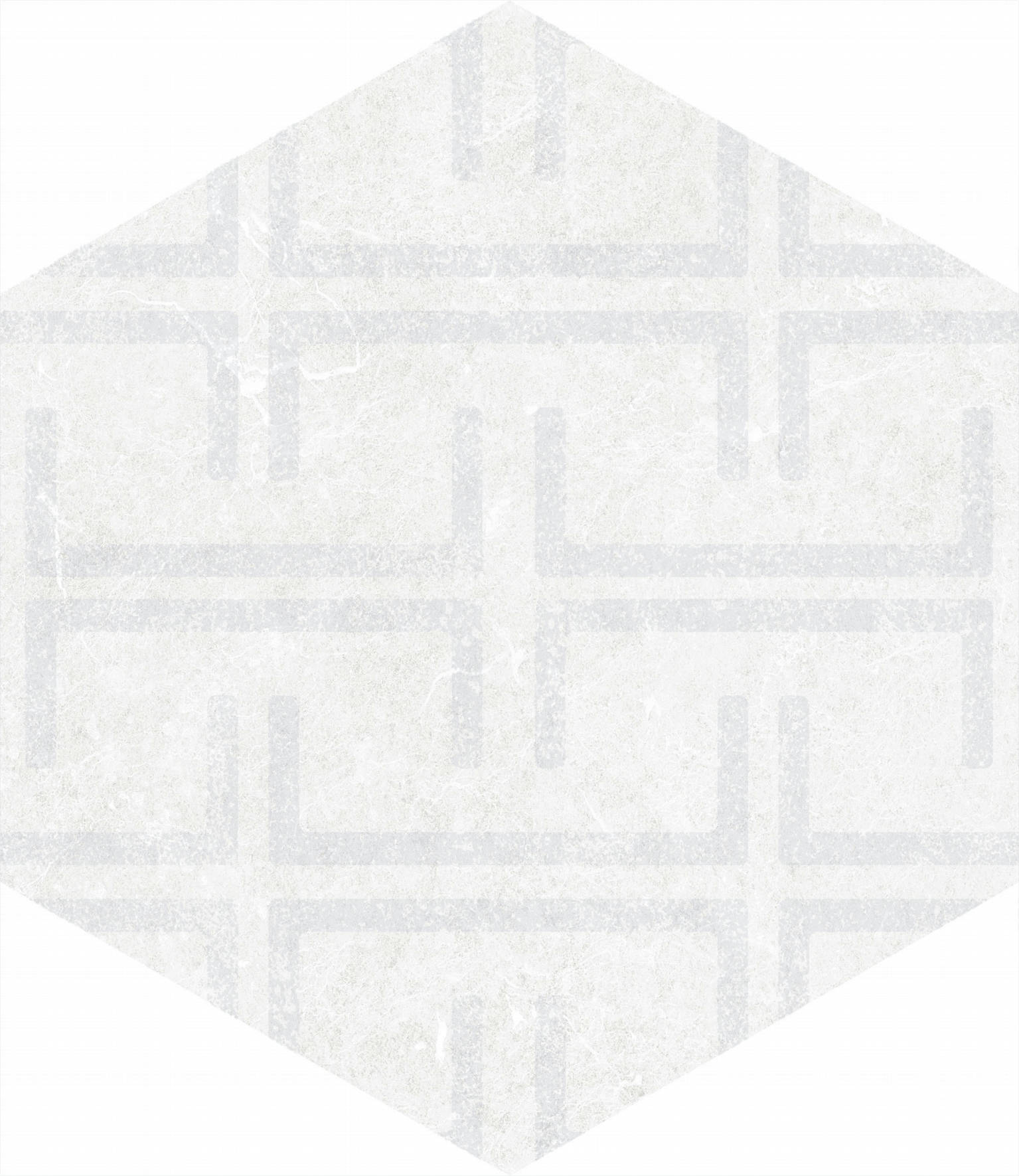 Form 5.5X6.3” White Decor Hexagon | Clon Digital Tile Catalog