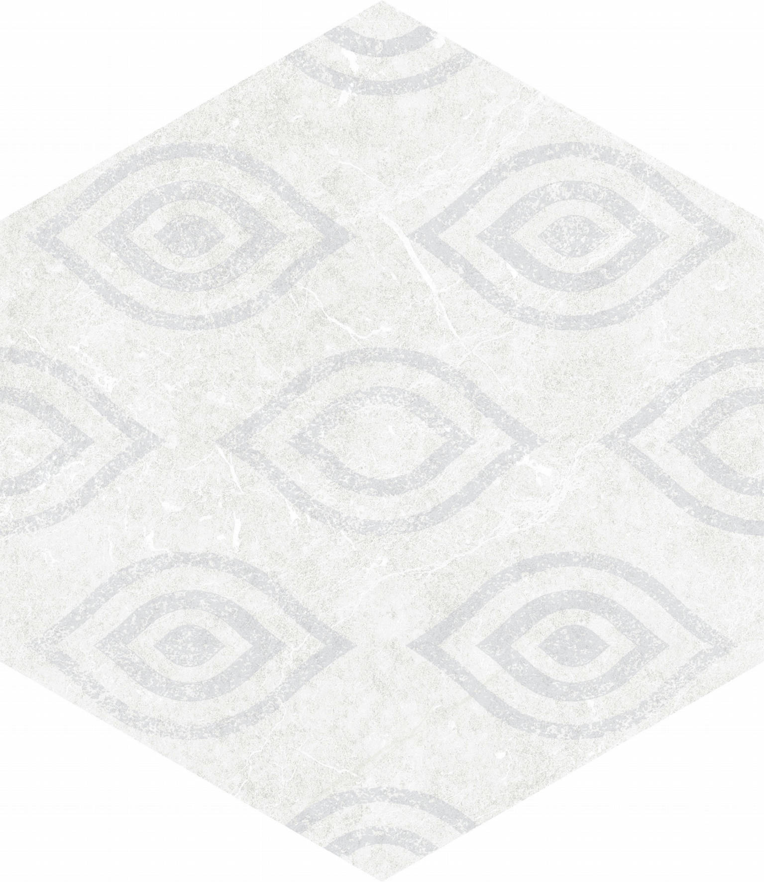 Form 5.5X6.3” White Decor Hexagon | Clon Digital Tile Catalog