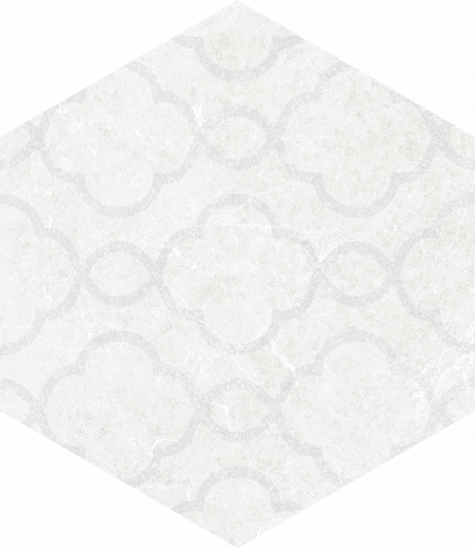 Form 5.5X6.3” White Decor Hexagon | Clon Digital Tile Catalog