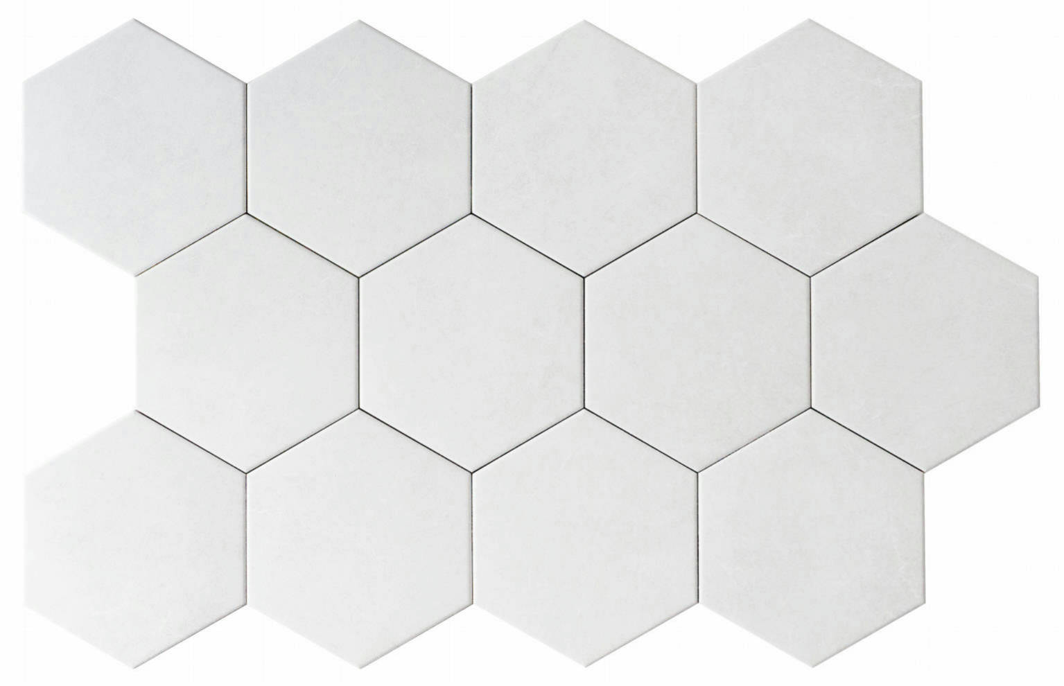 Form 5.5X6.3” White Hexagon | Clon Digital Tile Catalog