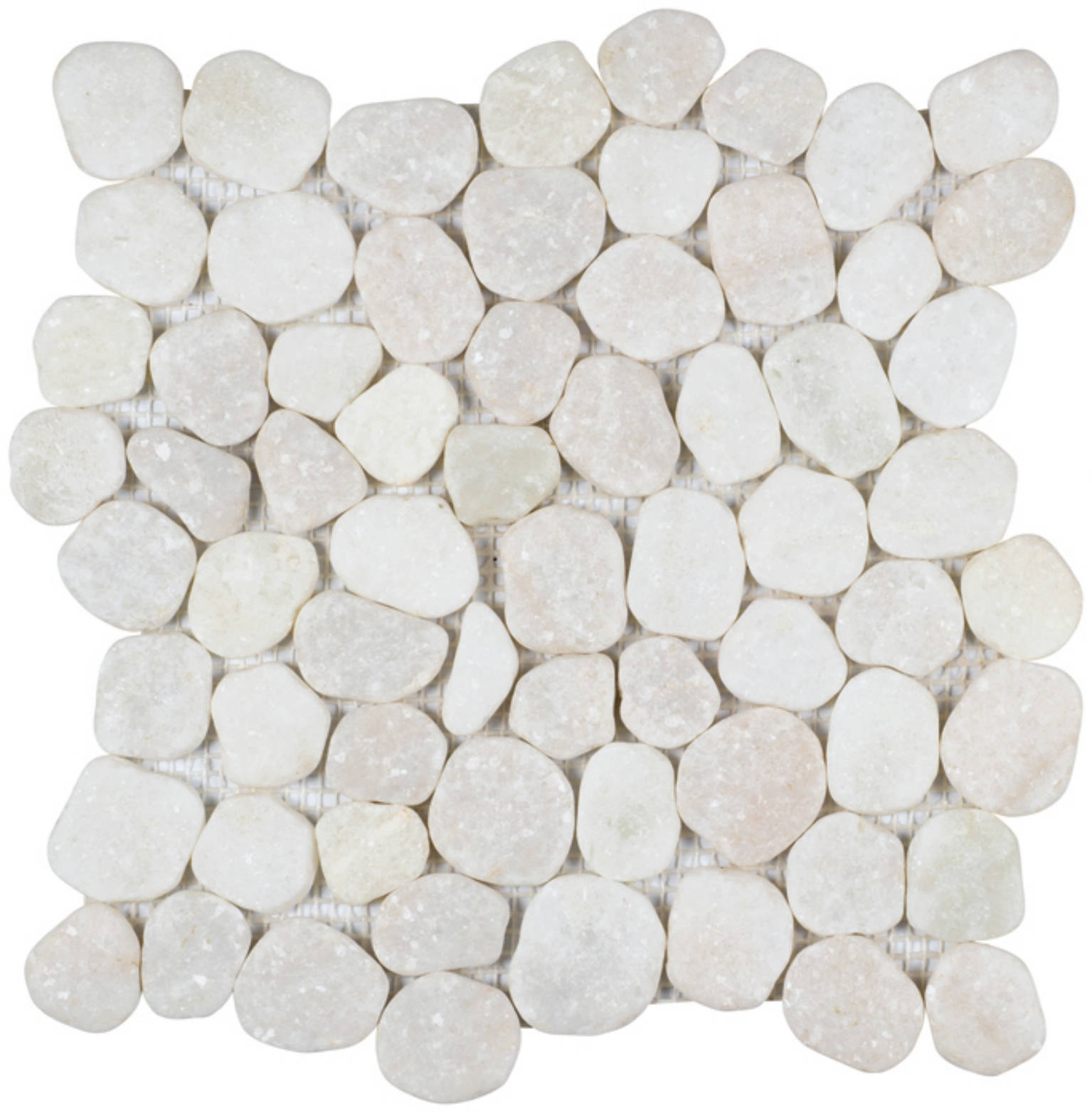 White Marble Sliced Stone Interlocking Mosaic | Clon Digital Tile Catalog