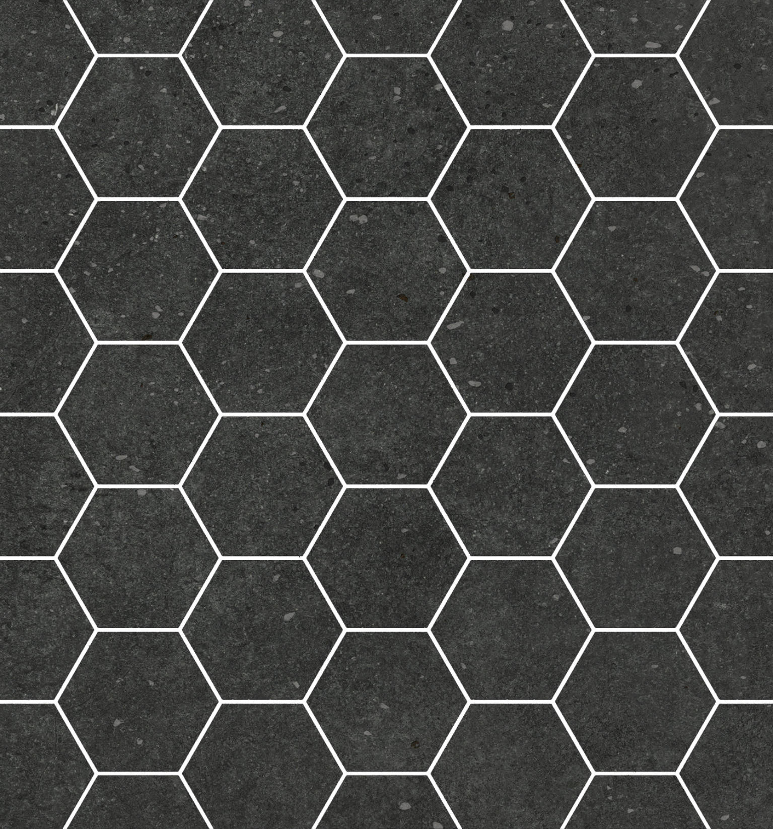 3" Hexagon Black Mosaic | Clon Digital Tile Catalog