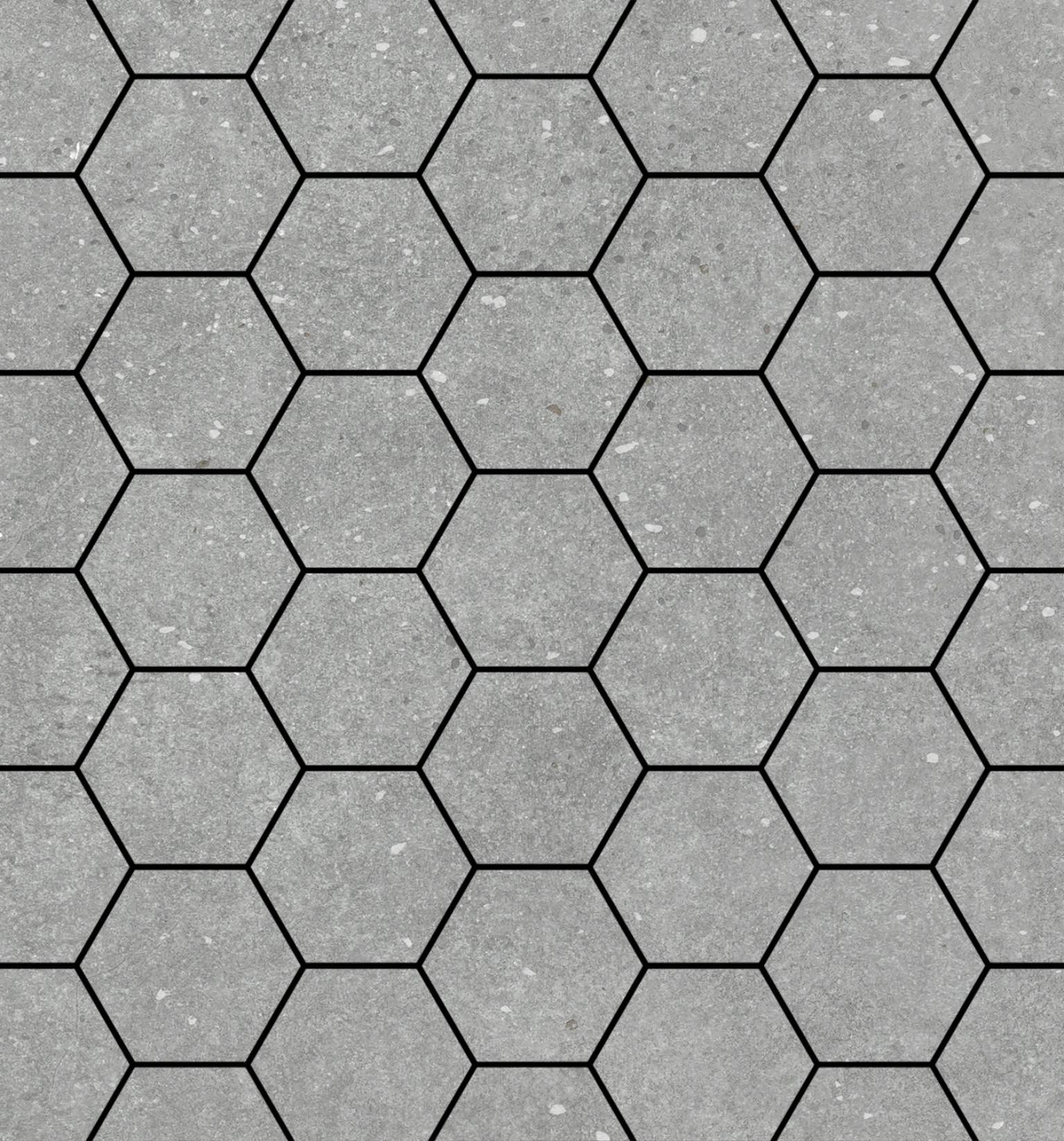 3" Hexagon Grey Mosaic | Clon Digital Tile Catalog