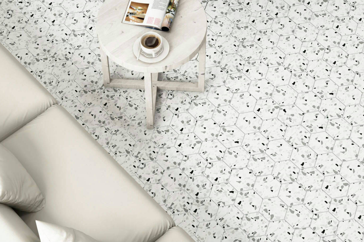 Altea 5.5X6.3” White Hexagon | Clon Digital Tile Catalog