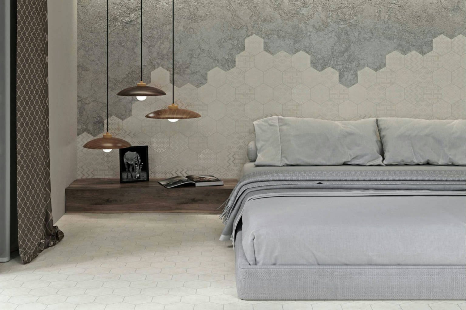 Form 5.5X6.3” White Decor* Hexagon | Clon Digital Tile Catalog