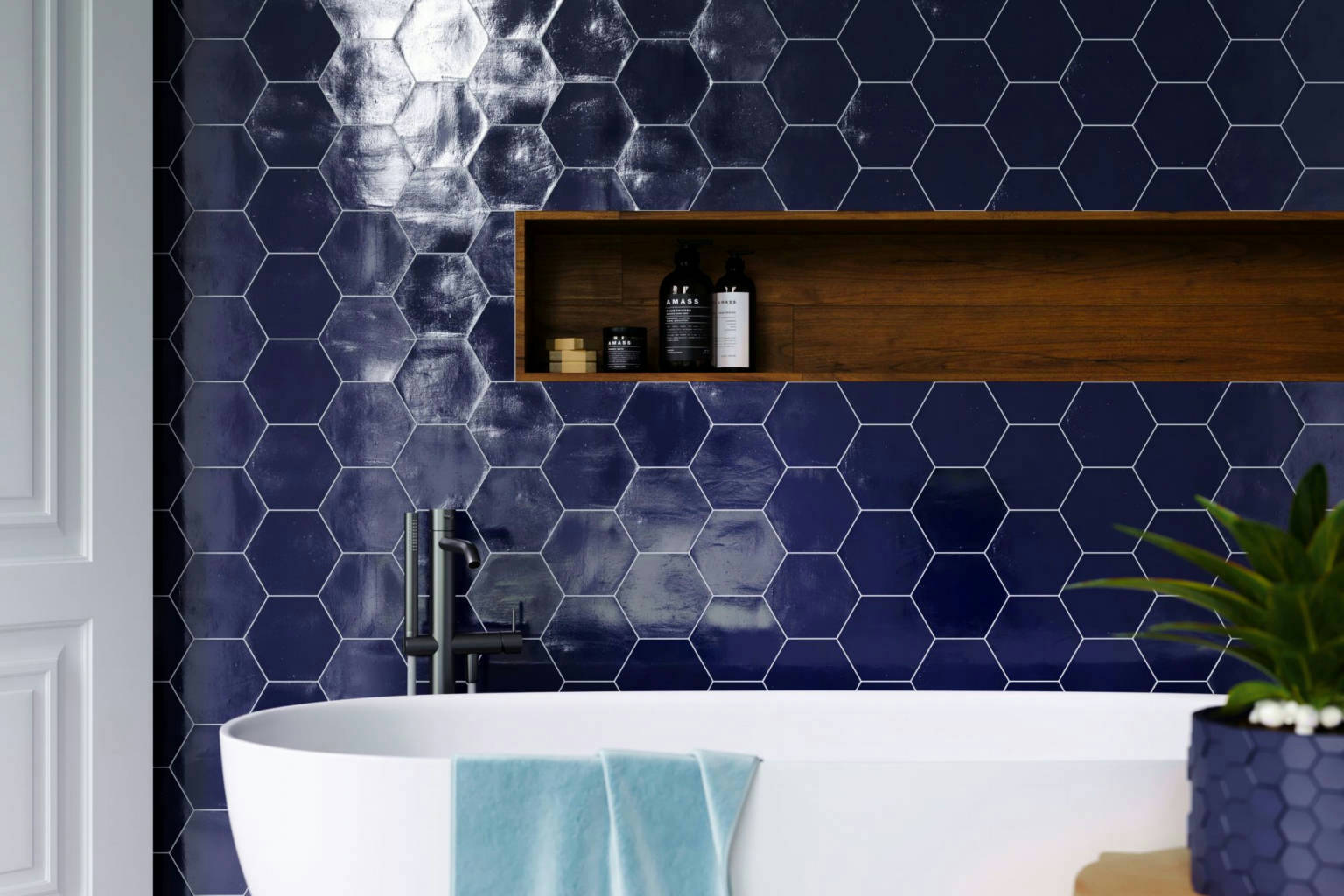Ronda 5.5X6.3&rdquo; Cobalt Hexagon | Clon Digital Tile Catalog