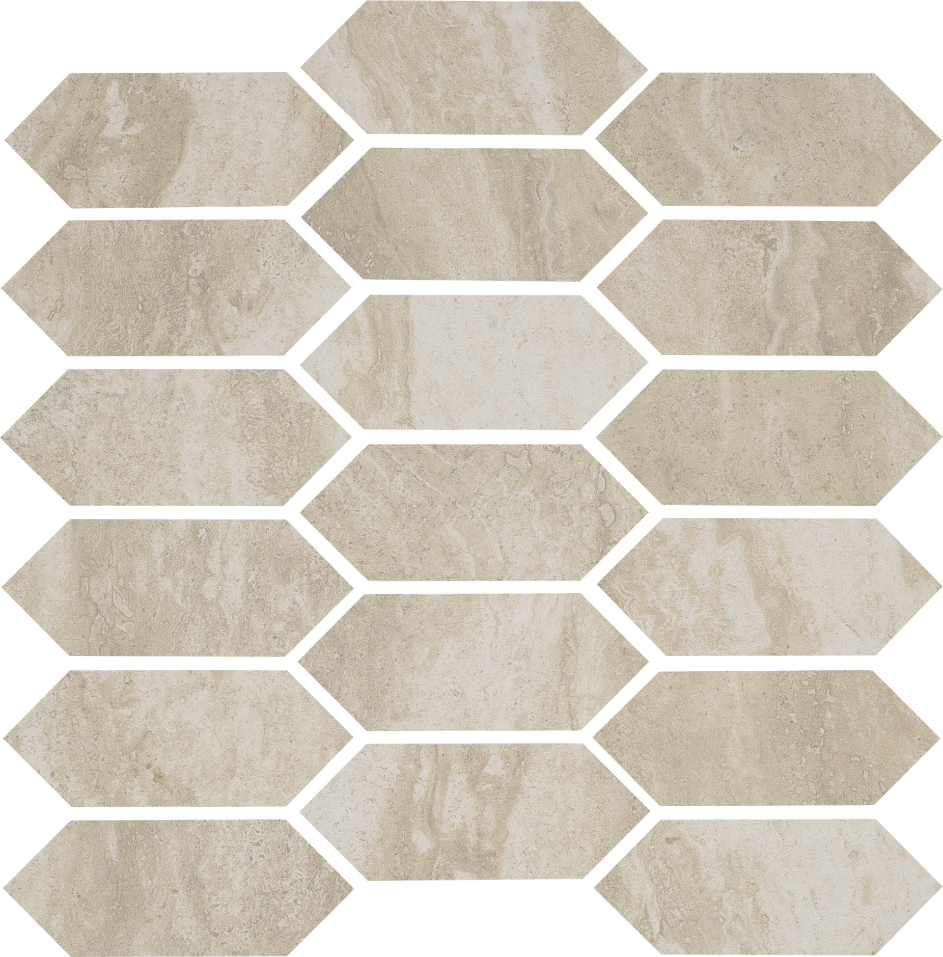 Essence Beige Picket Mosaic | Clon Digital Tile Catalog