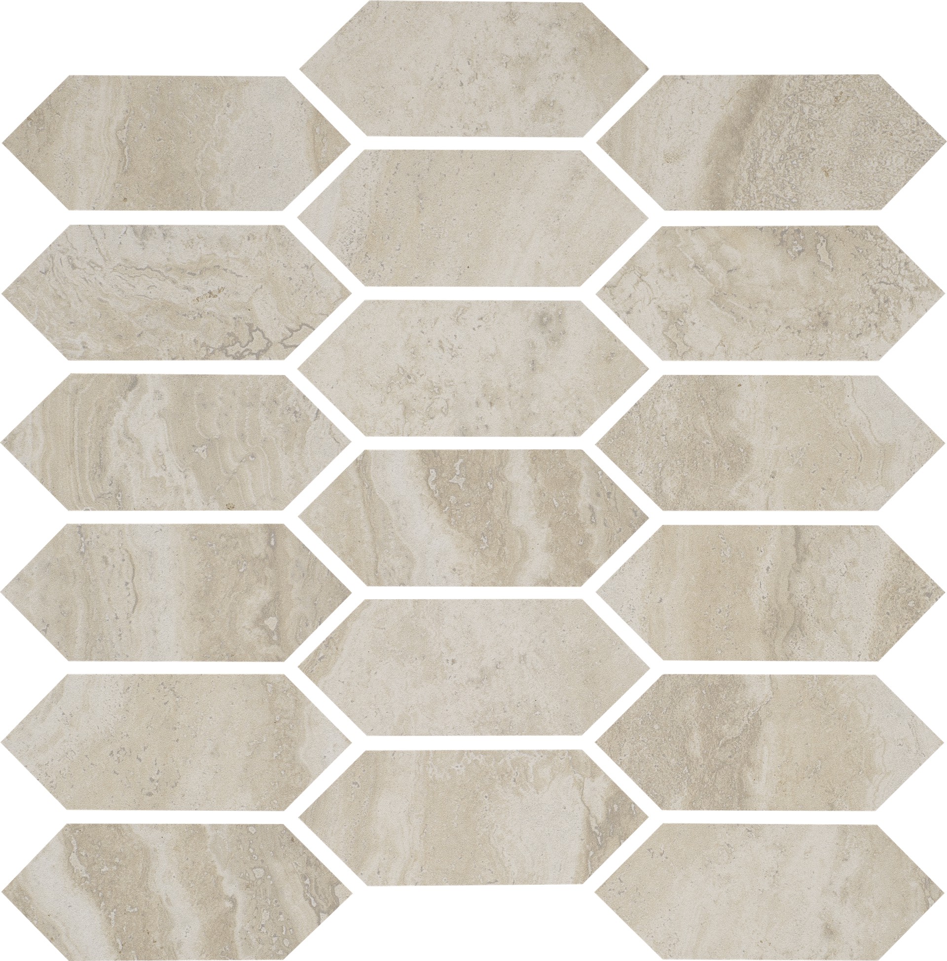 Essence Beige Picket Mosaic | Clon Digital Tile Catalog