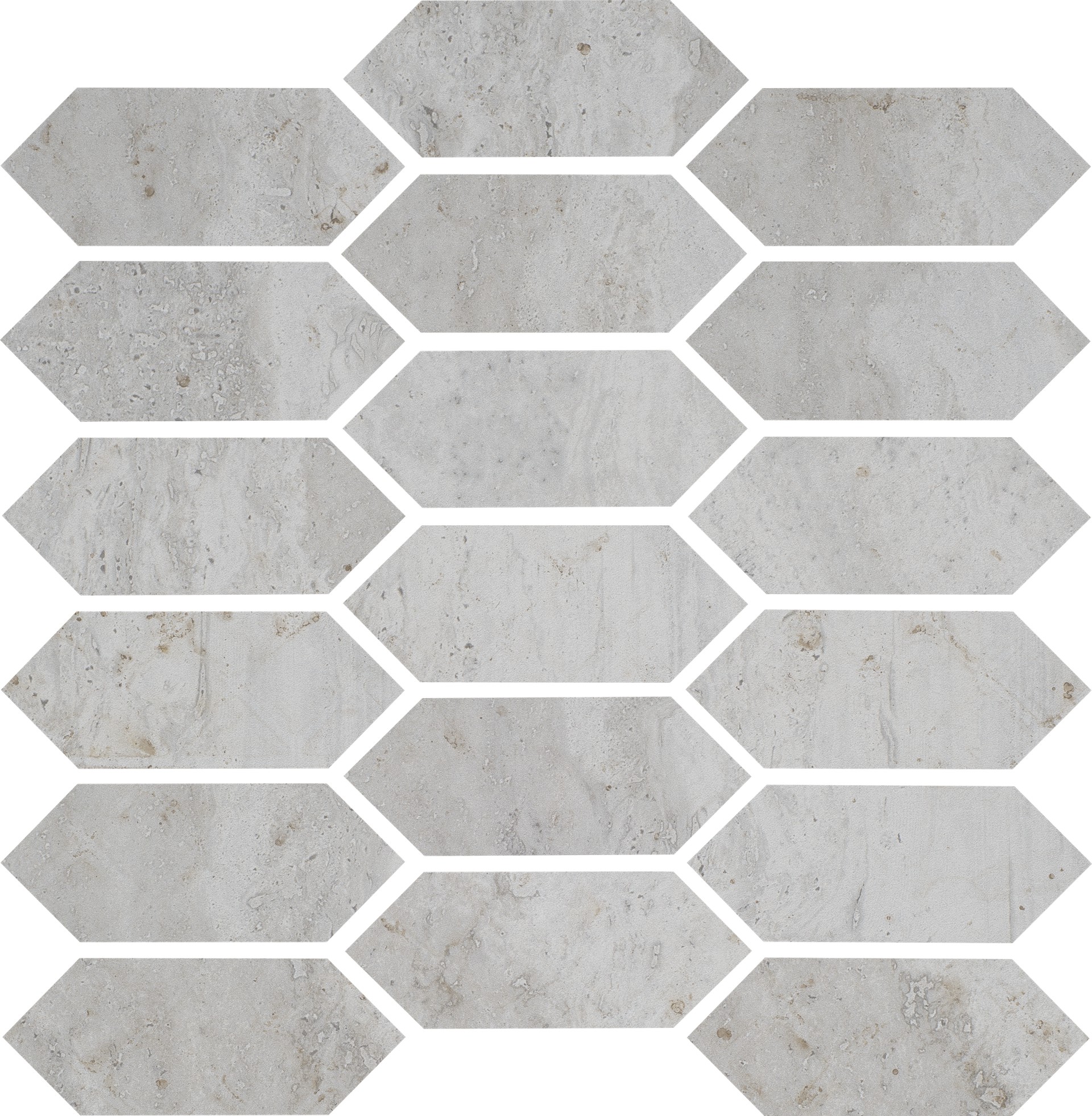 Spirit Silver Picket Mosaic | Clon Digital Tile Catalog