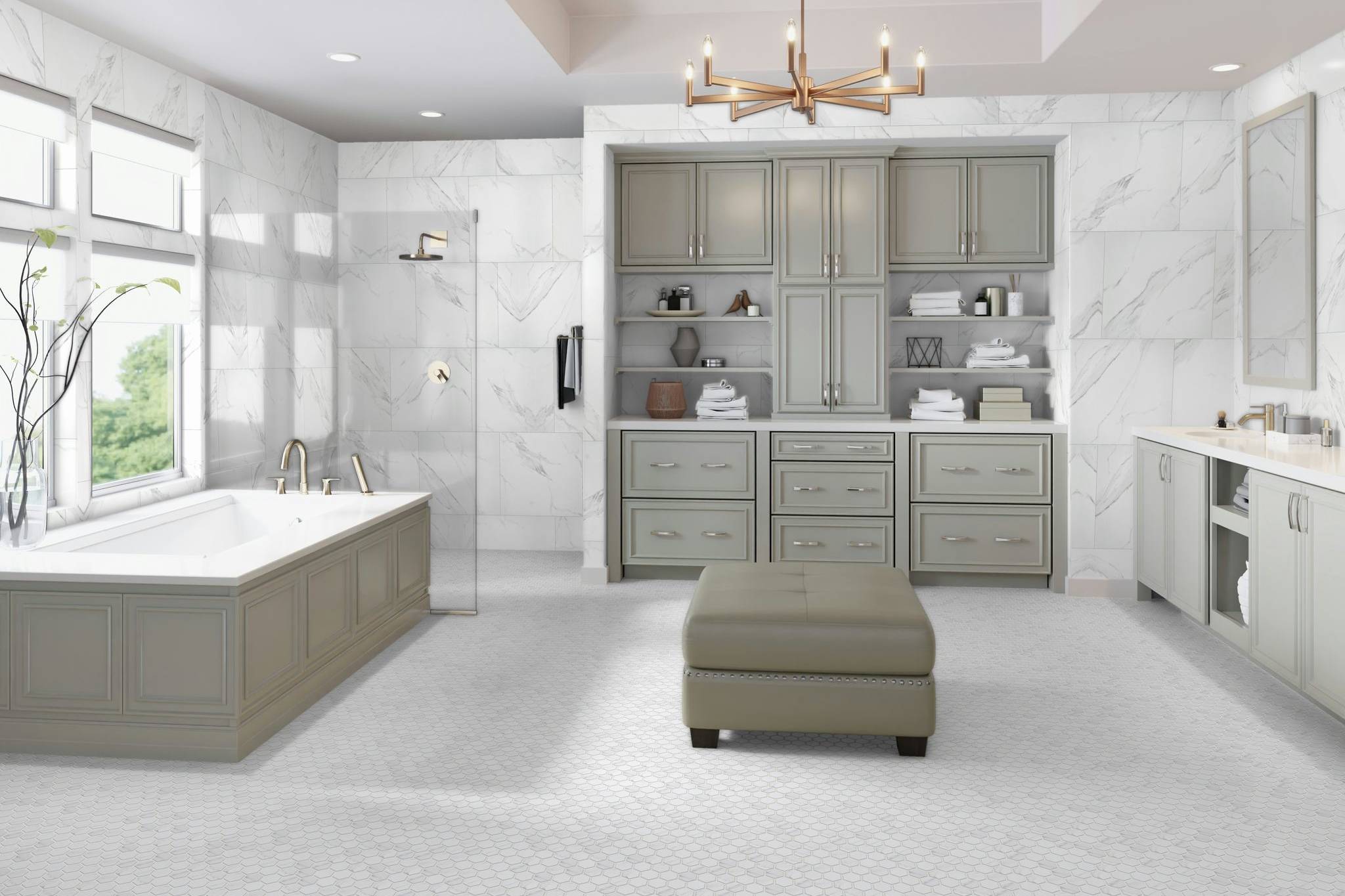 Treasure Statuario Hex and 24x24 | Clon Digital Tile Catalog