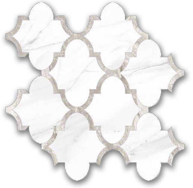 Polished Infatuation Arabesque Mosaic | Clon Digital Tile Catalog