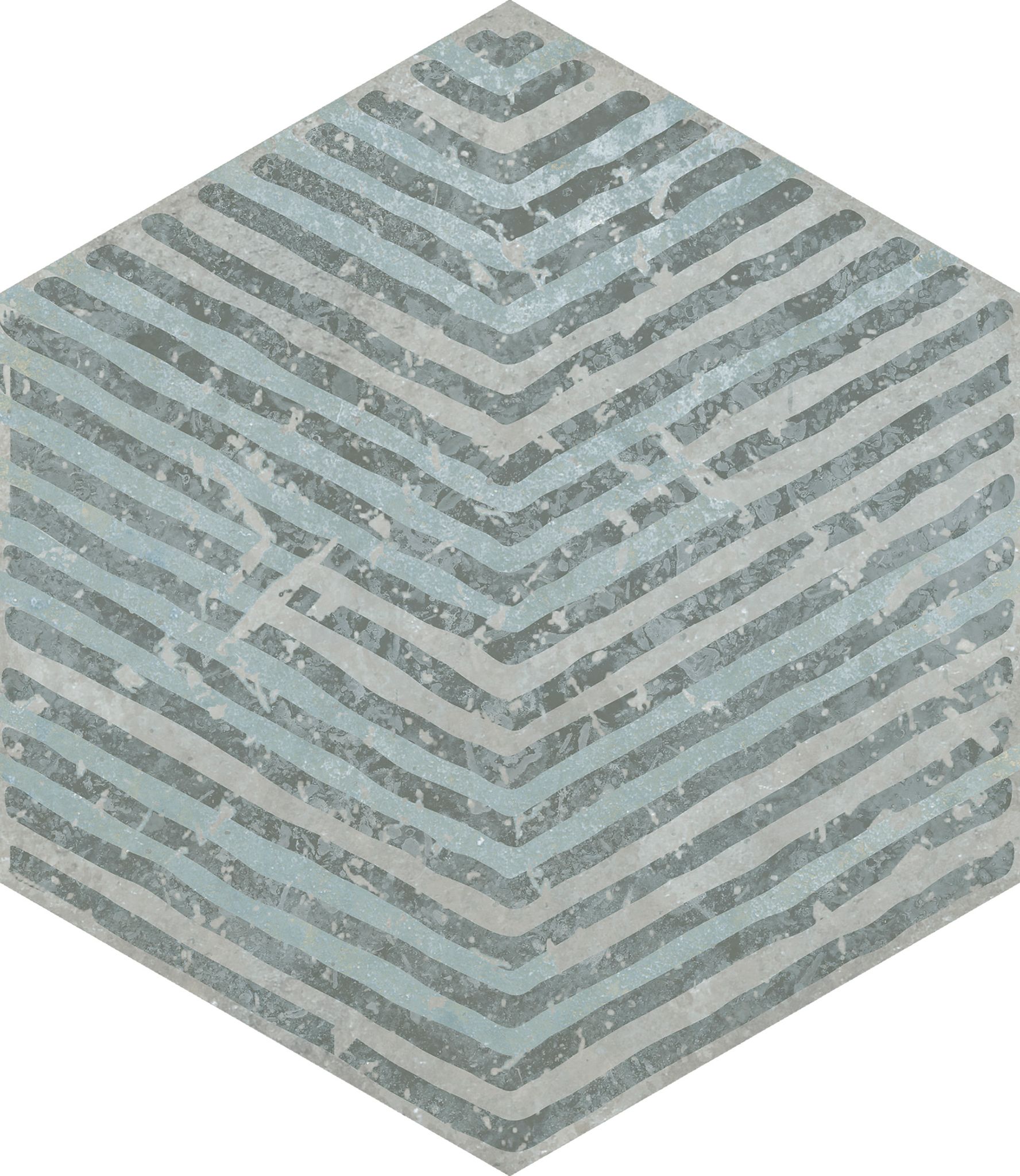 Alma 5.5X6.3 Grey Decor Hexagon | Clon Digital Tile Catalog