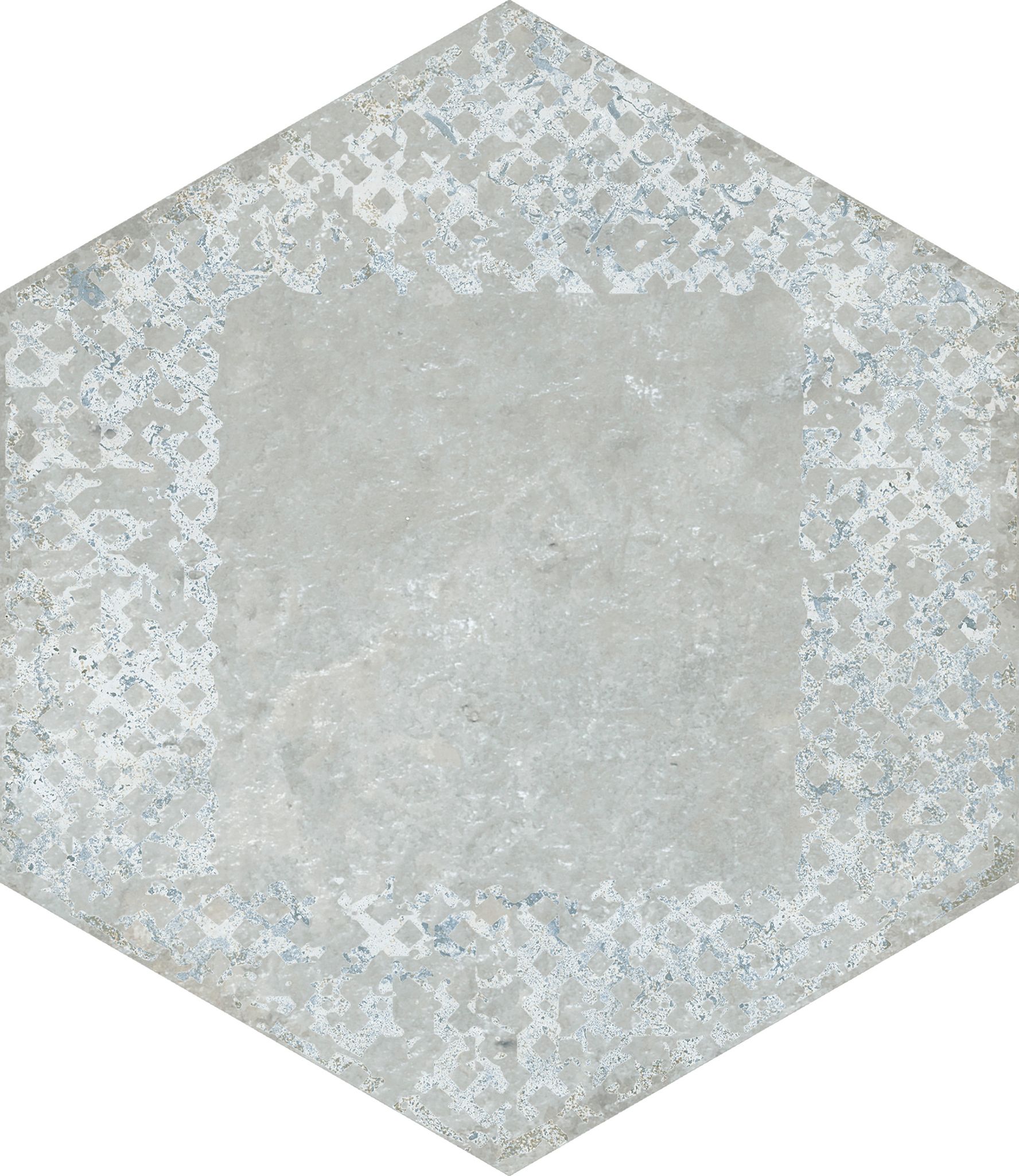 Alma 5.5X6.3 Grey Decor Hexagon | Clon Digital Tile Catalog