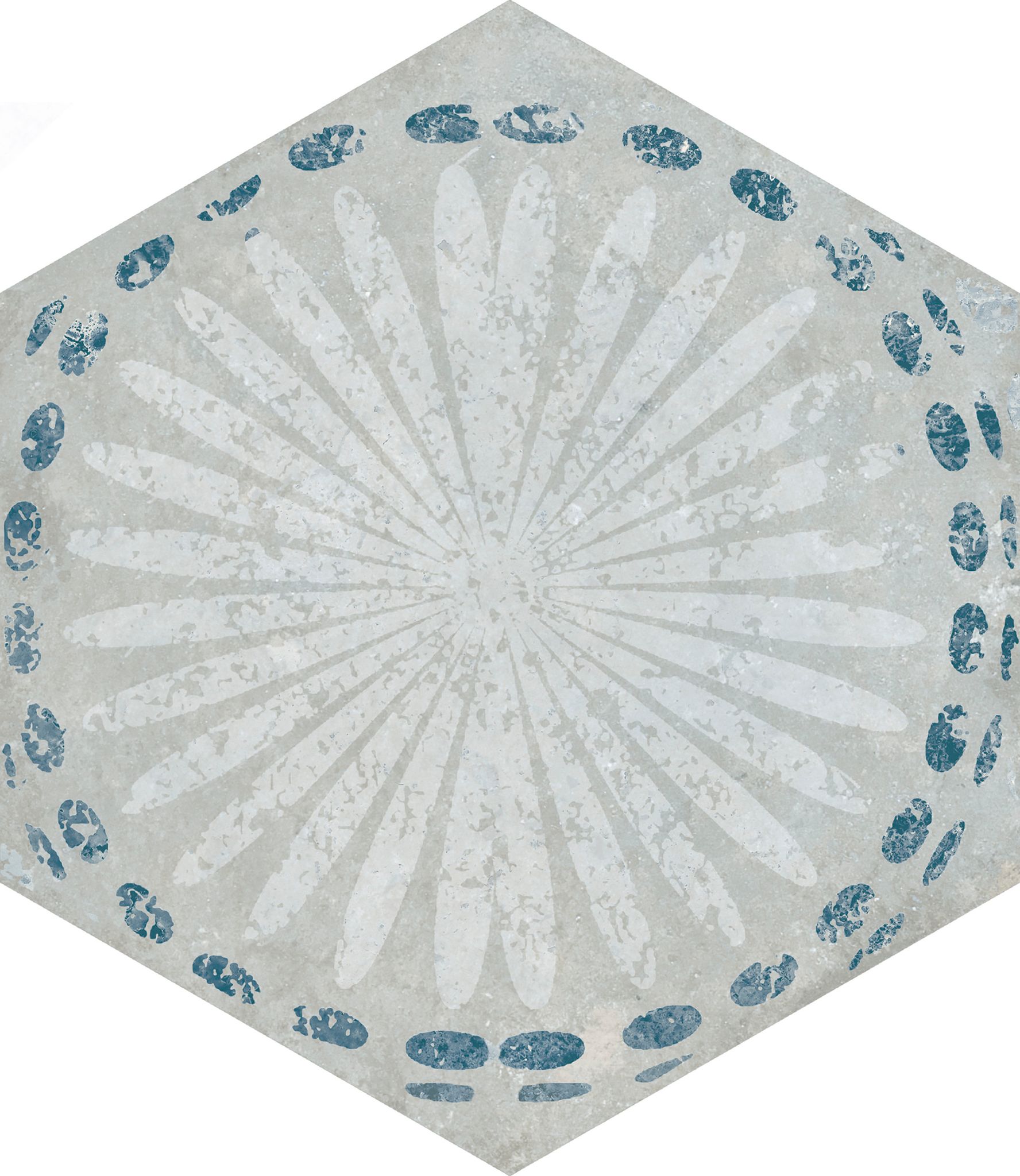 Alma 5.5X6.3 Grey Decor Hexagon | Clon Digital Tile Catalog